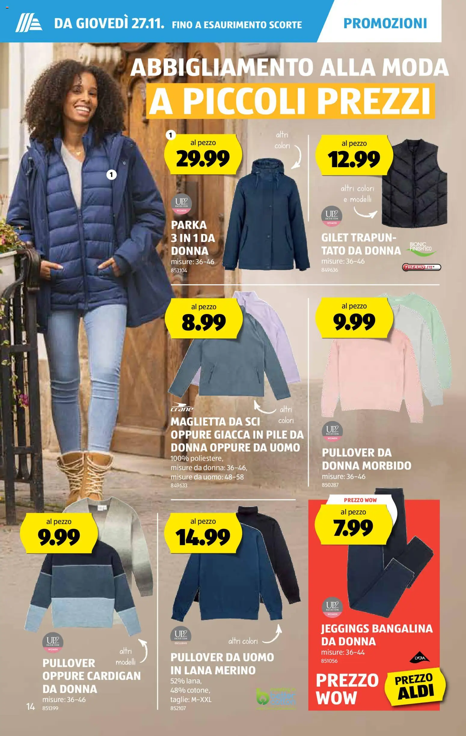 Aldi Aktionen IT – gültig ab 27.11.2025 | Seite: 15 | Produkte: Cardigan, Pullover, Parka