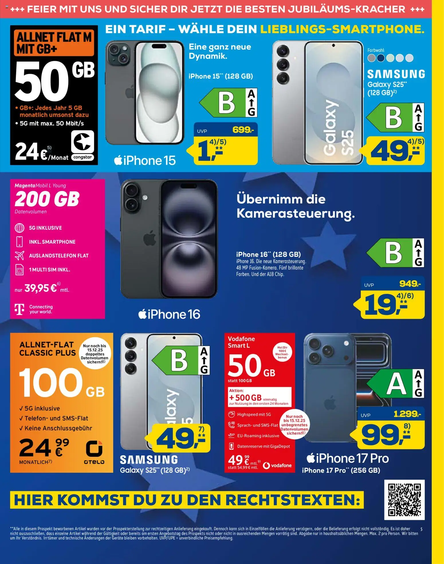 Euronics Prospekt 	 – gültig ab 10.12.2025 | Seite: 5 | Produkte: Samsung, Iphone, Telefon, Smartphone