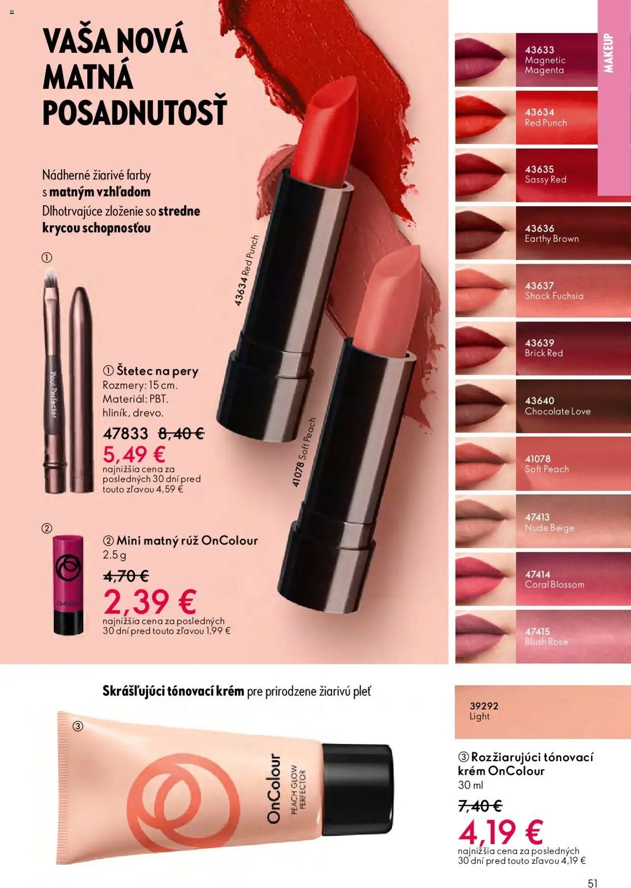 Nové Oriflame akcie – leták je platný od 01.10.2025 | Strana: 51 | Produkty: Štetec, Krém