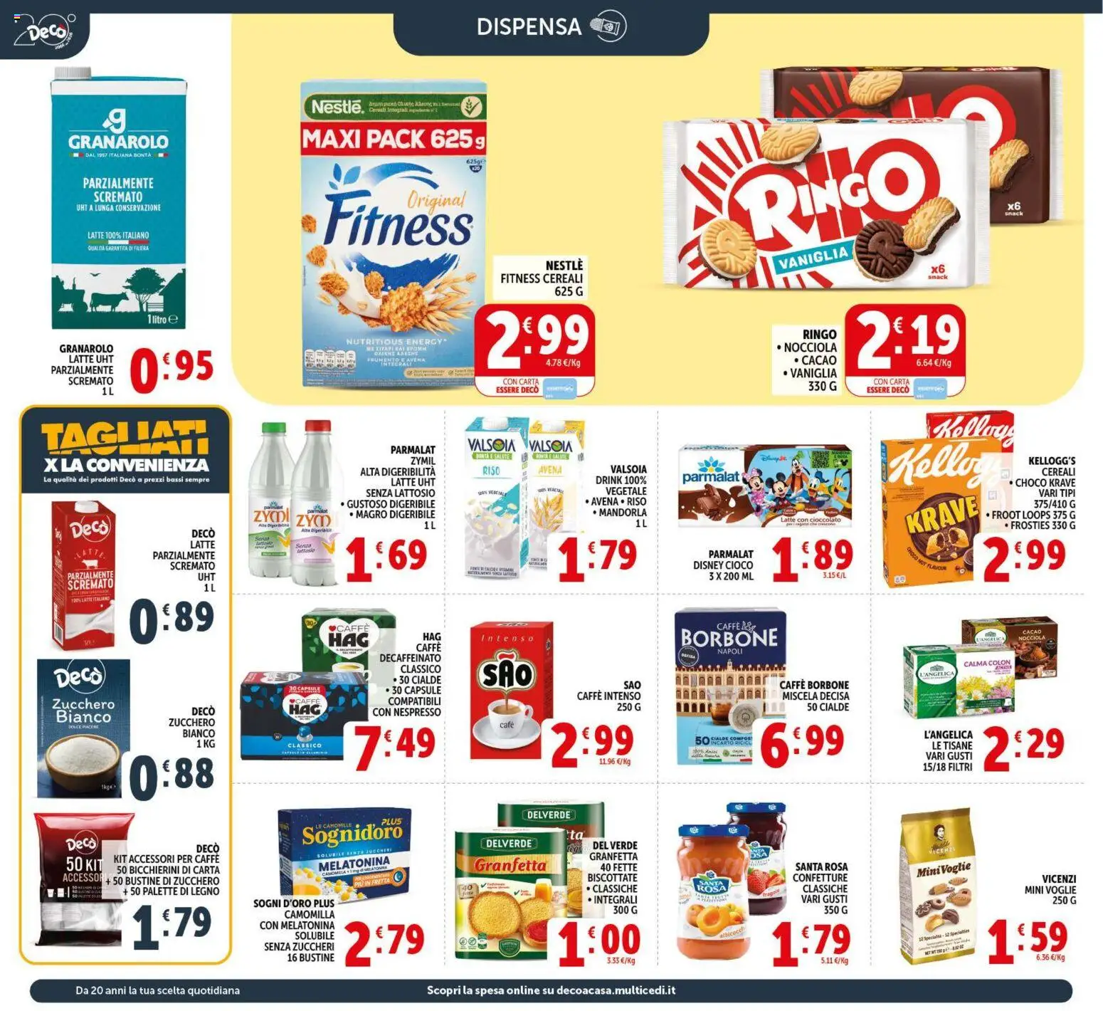 Volantino Decò del 17.03.2026 | Pagina: 14 | Prodotti: Caffè, Cioccolato, Riso, Latte