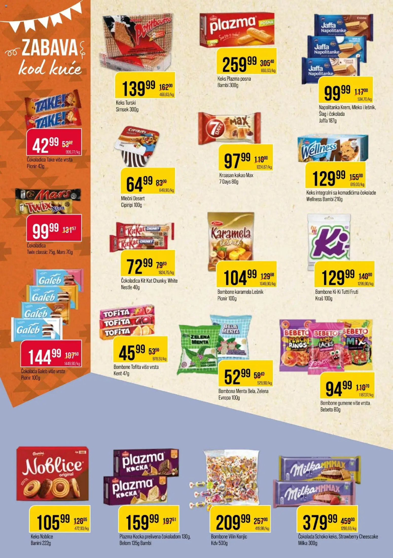 Metalac Proleter katalog - važi od 25.03.2026 | Strana: 8 | Proizvode: Bombone, Šlag, Milka, Mleko