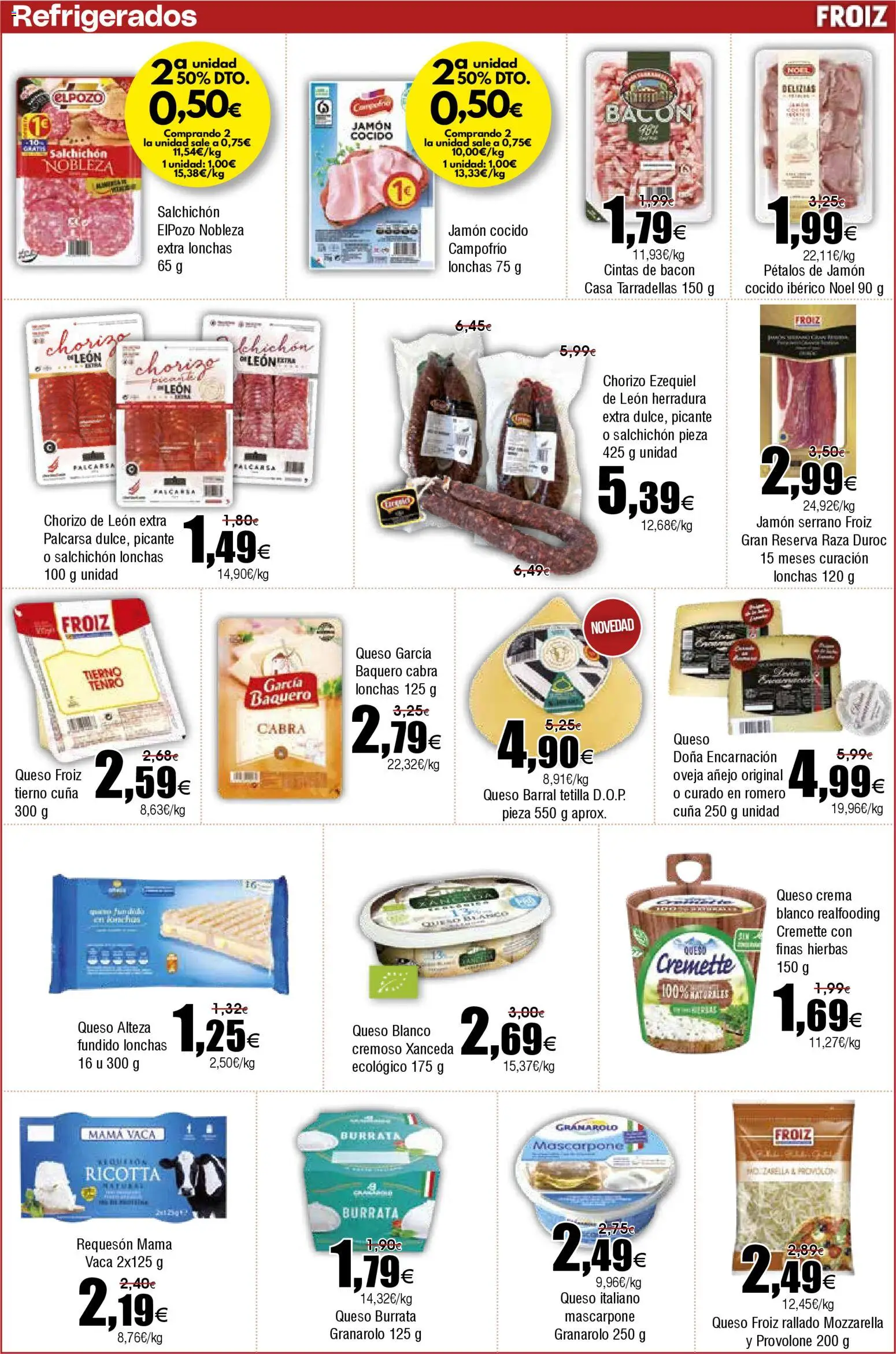 Froiz folleto │ válido desde el 11.02.2026 | Página: 8 | Productos: Queso, Jamón, Crema, Cuna