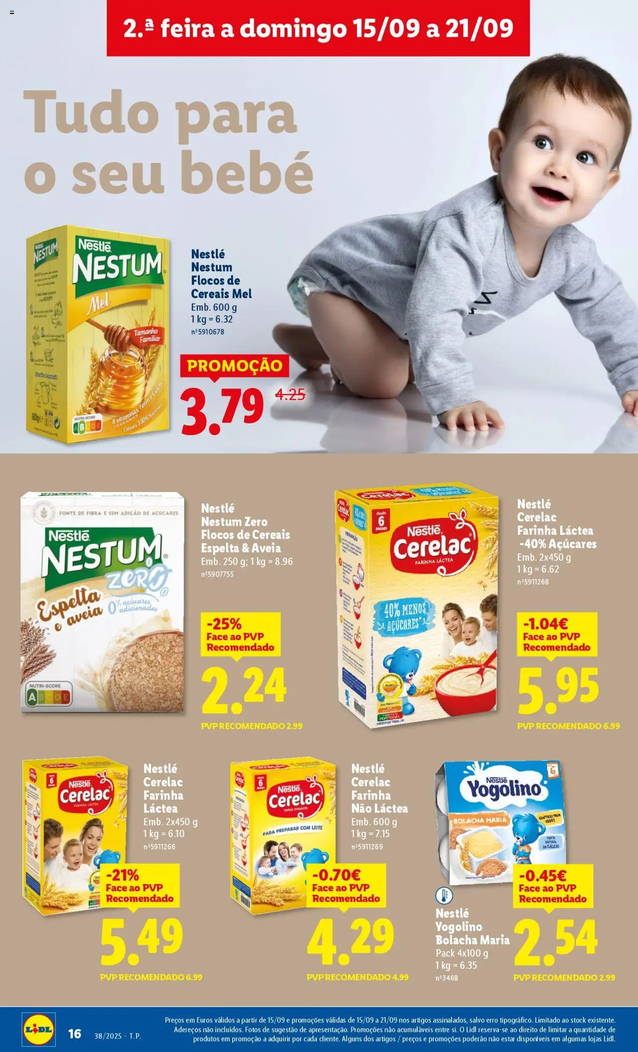 Lidl folheto │ válido de 15.09.2025 | Página: 16 | Produtos: Ferro, Leite, Nestlé, Cereais