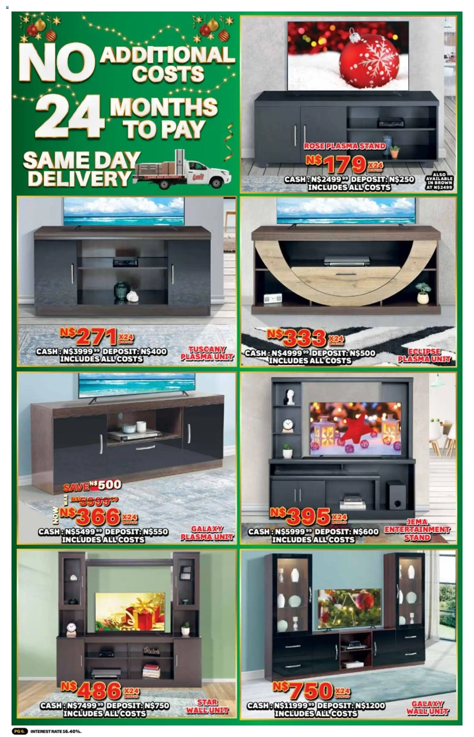 New Lewis Stores catalogue – valid from 10.11.2025 | Page: 6 | Products: Wall unit, Plasma unit