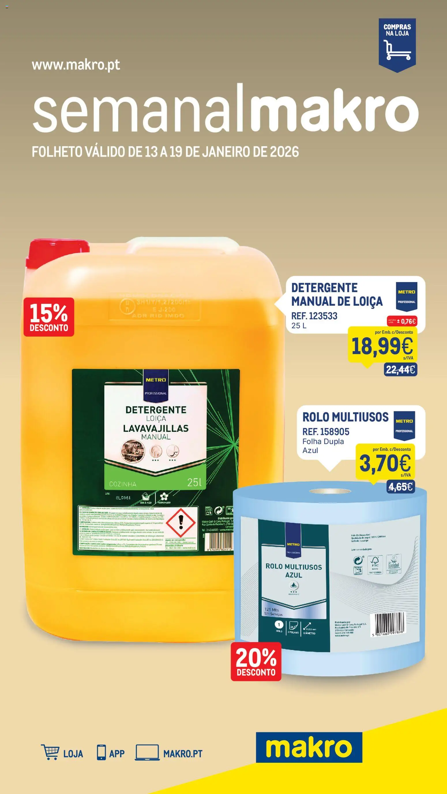 Makro folheto │ válido de 13.01.2026 | Página: 1 | Produtos: Pó, Detergente