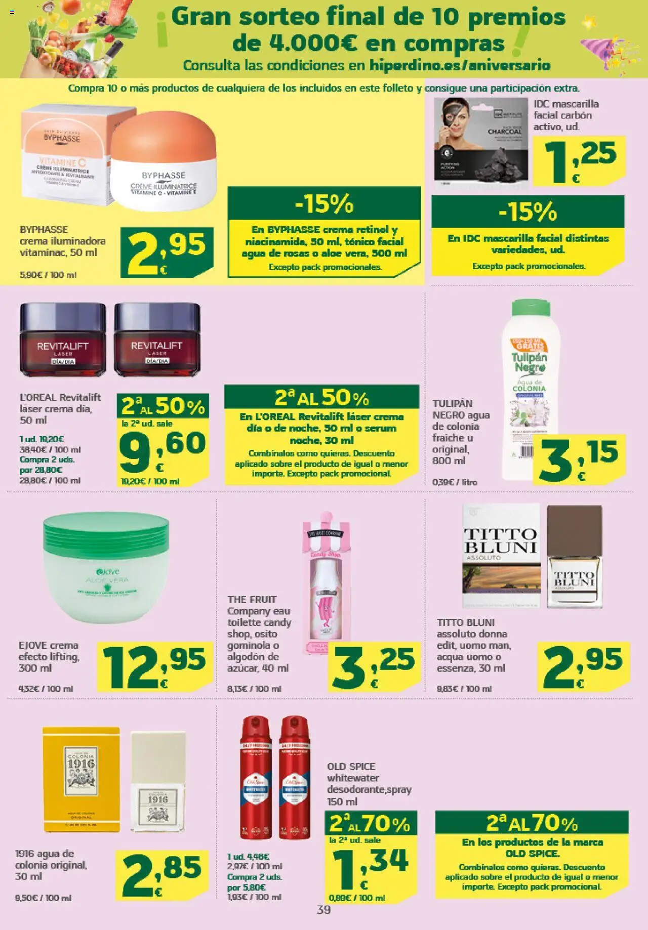 HiperDino folleto │ válido desde el 09.10.2025 | Página: 39 | Productos: Agua de colonia, Colonia, Sérum, Crema