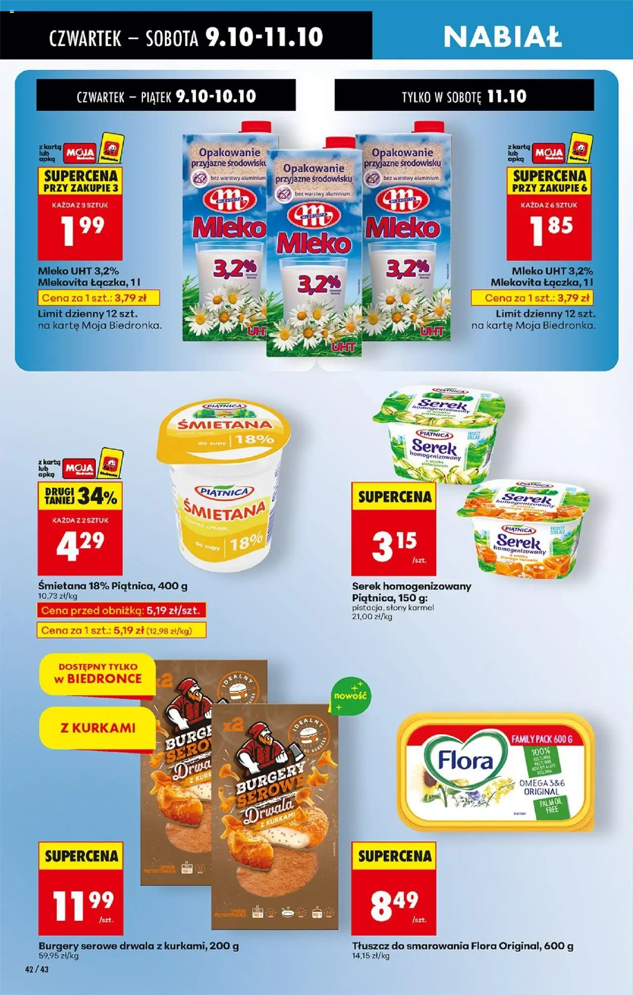 Biedronka gazetka - Oferta w tym tygodniu od 09.10.2025 | Strona: 48 | Produkty: Karta, Serek, Mleko, Śmietana