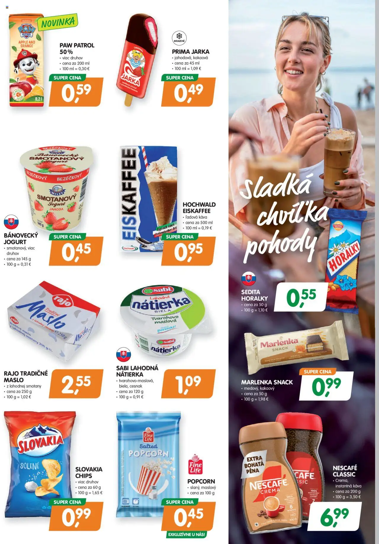 Môj obchod leták │ platný od 18.07.2025 | Strana: 3 | Produkty: Maslo, Jogurt, Apple, Horálky