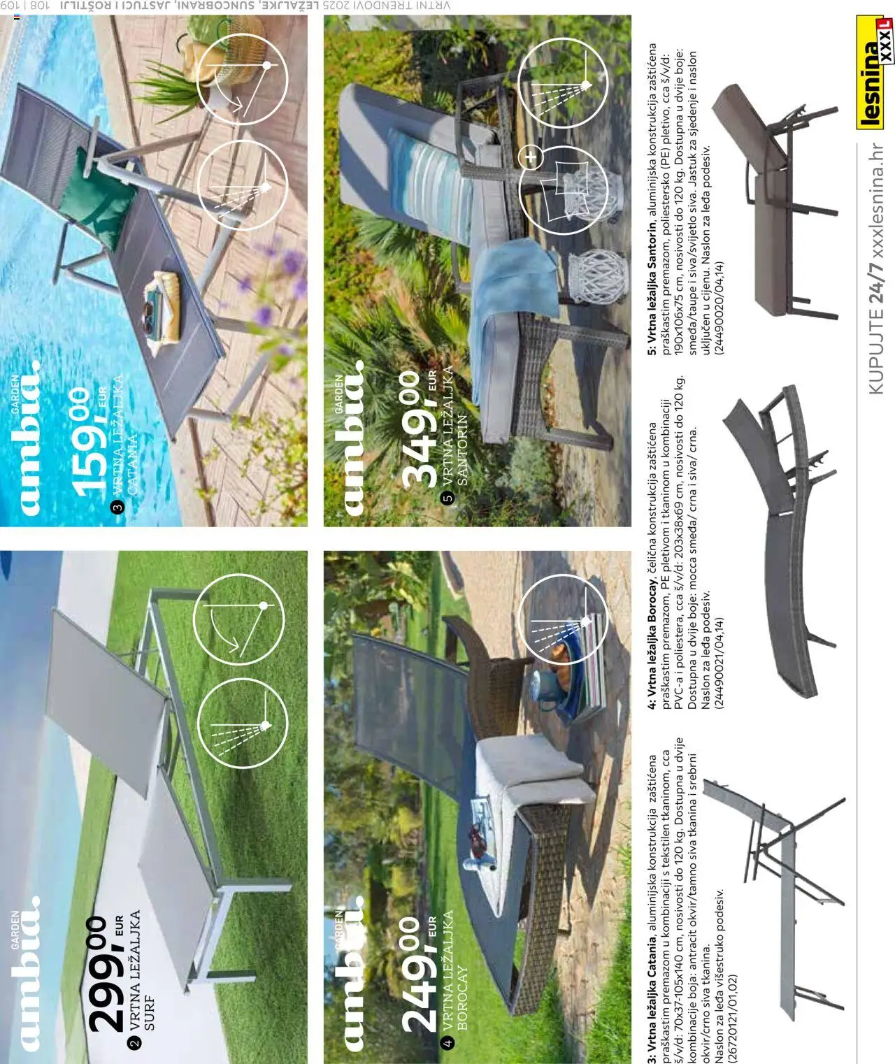 Lesnina katalog | vrijedi od 25.02.2025 | Stranica: 109 | Proizvodi: Jastuk, Ležaljka