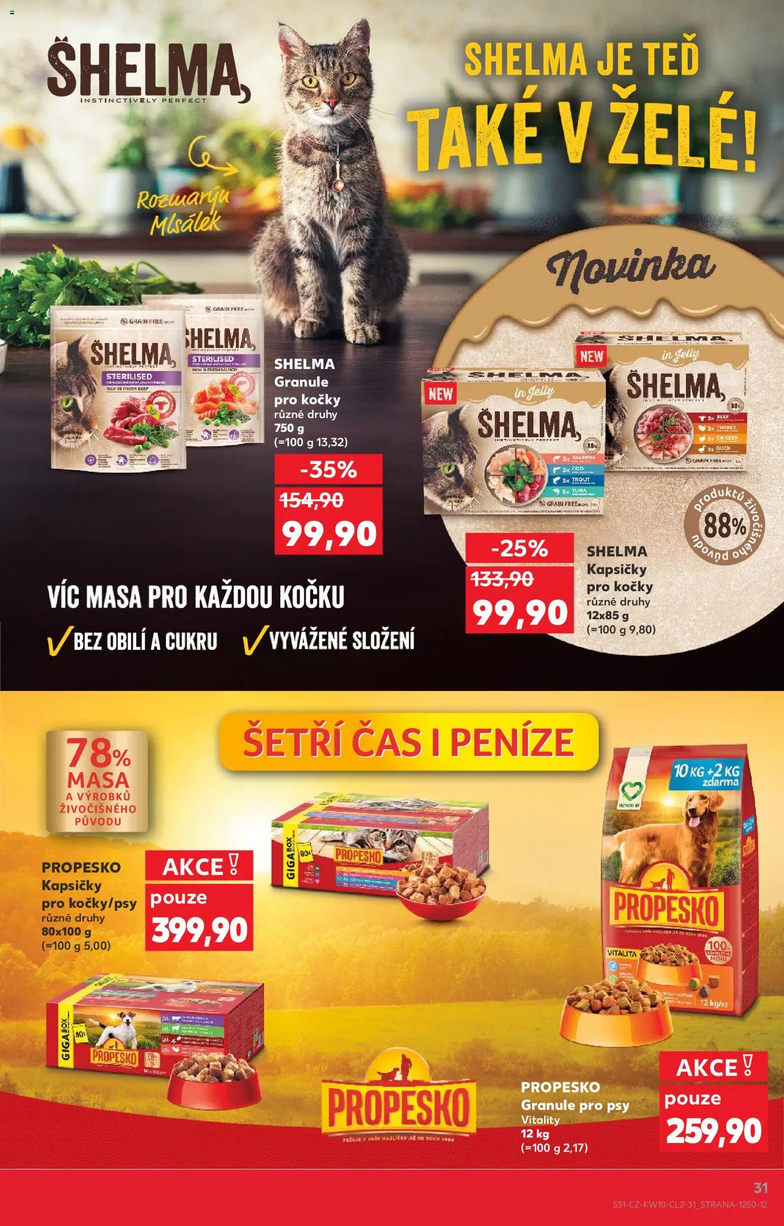 Kaufland leták - Chomutov od 04.03.2026 | Strana: 31 | Produkty: Granule pro psy, Granule, Kapsičky pro kočky, Propesko granule