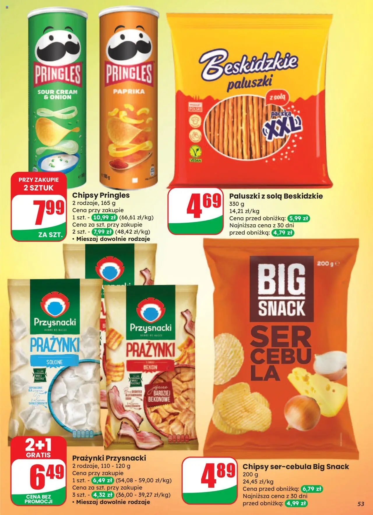 Dino Gazetka od 13.08.2025 | Strona: 53 | Produkty: Bekon, Chipsy pringles, Paluszki, Pringles