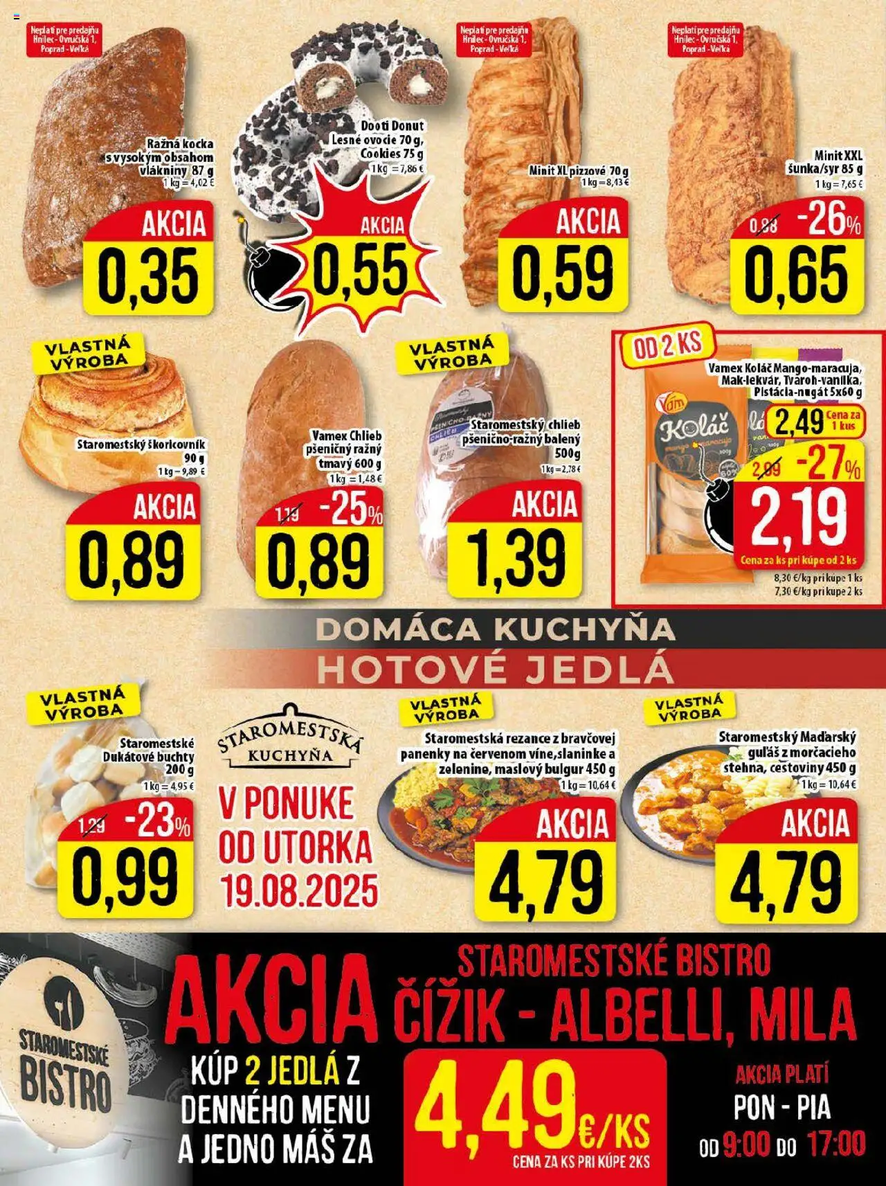 Klas leták │ platný od 18.08.2025 | Strana: 6 | Produkty: Kuchyňa, Cestoviny, Mila, Ovocie