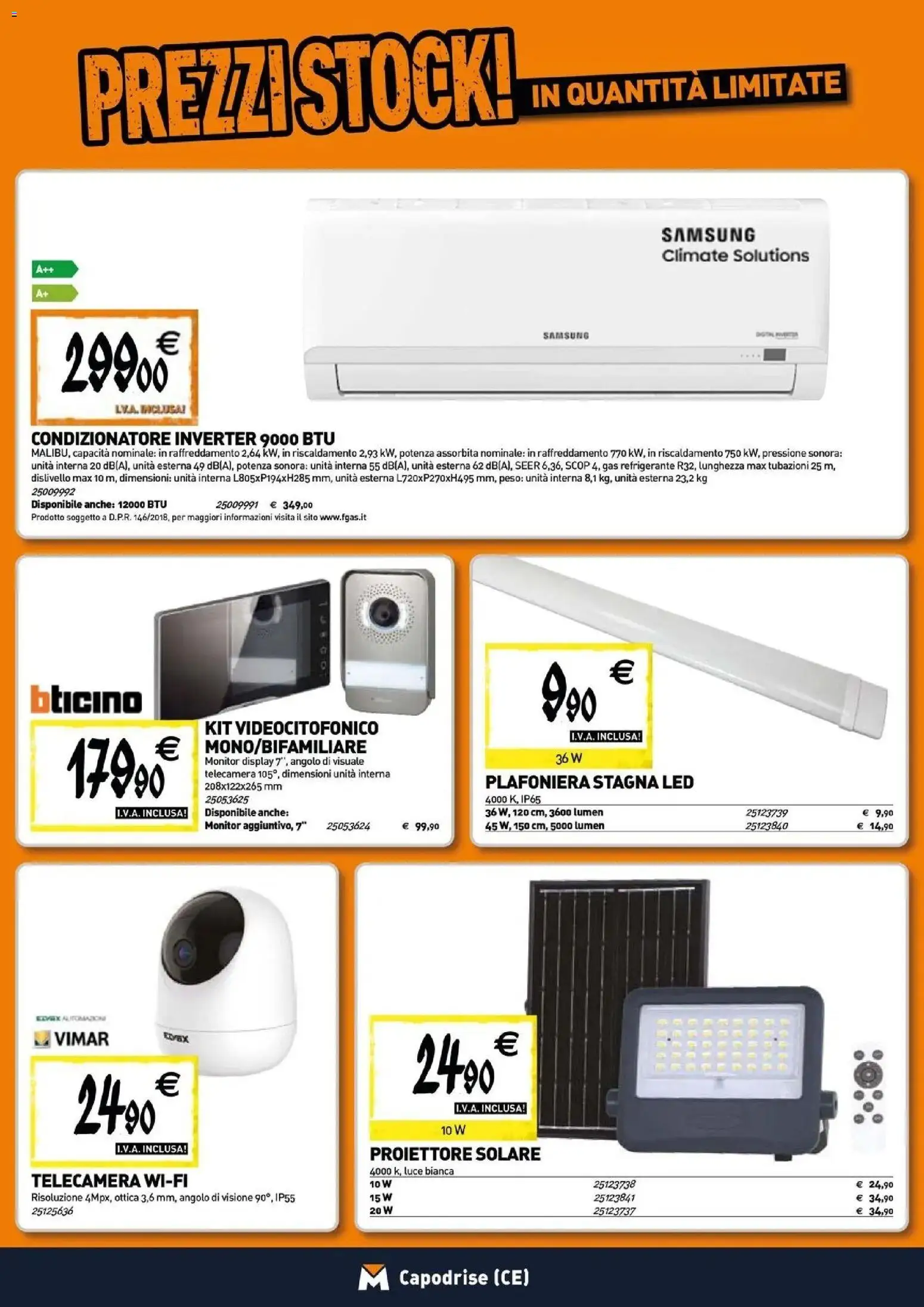 Volantino TECNOMAT del 12.03.2026 | Pagina: 12 | Prodotti: Monitor, Condizionatore, Samsung