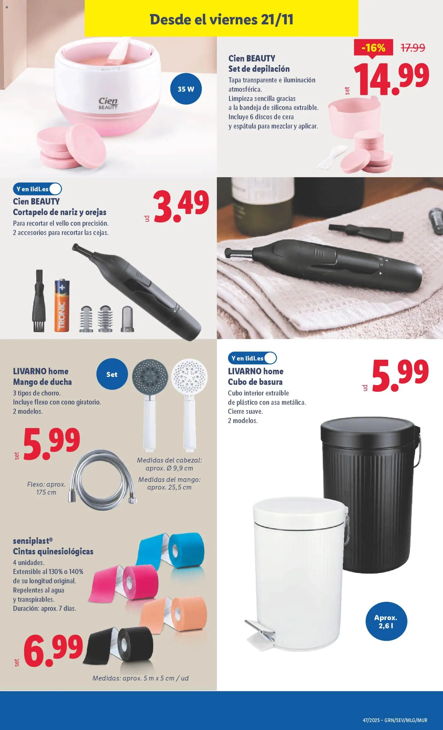 Lidl folleto de bazar │ válido desde el 17.11.2025 | Página: 33 | Productos: Galette de chaise, Bandeja, Διακόπτης κυκλώματος, Ducha