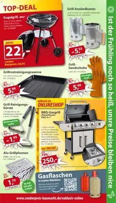 Sonderpreis Baumarkt Prospekt 	 ab 04.04.2026 gültig | Seite: 11 | Produkte: Grill, Bürste, Handschuhe