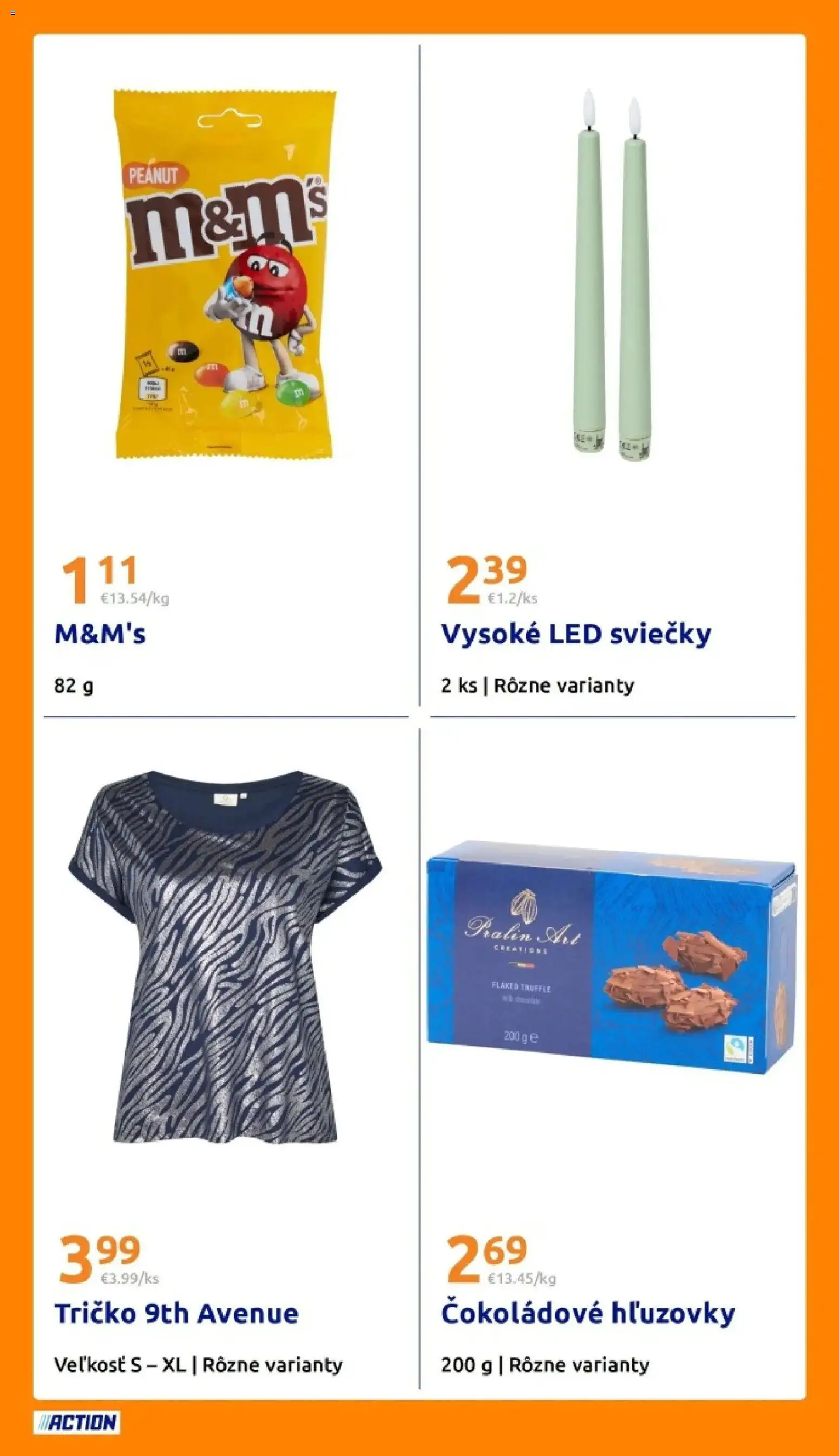 Nové Action akcie – leták je platný od 15.04.2026 | Strana: 20 | Produkty: Led, Tričko, Sviečky