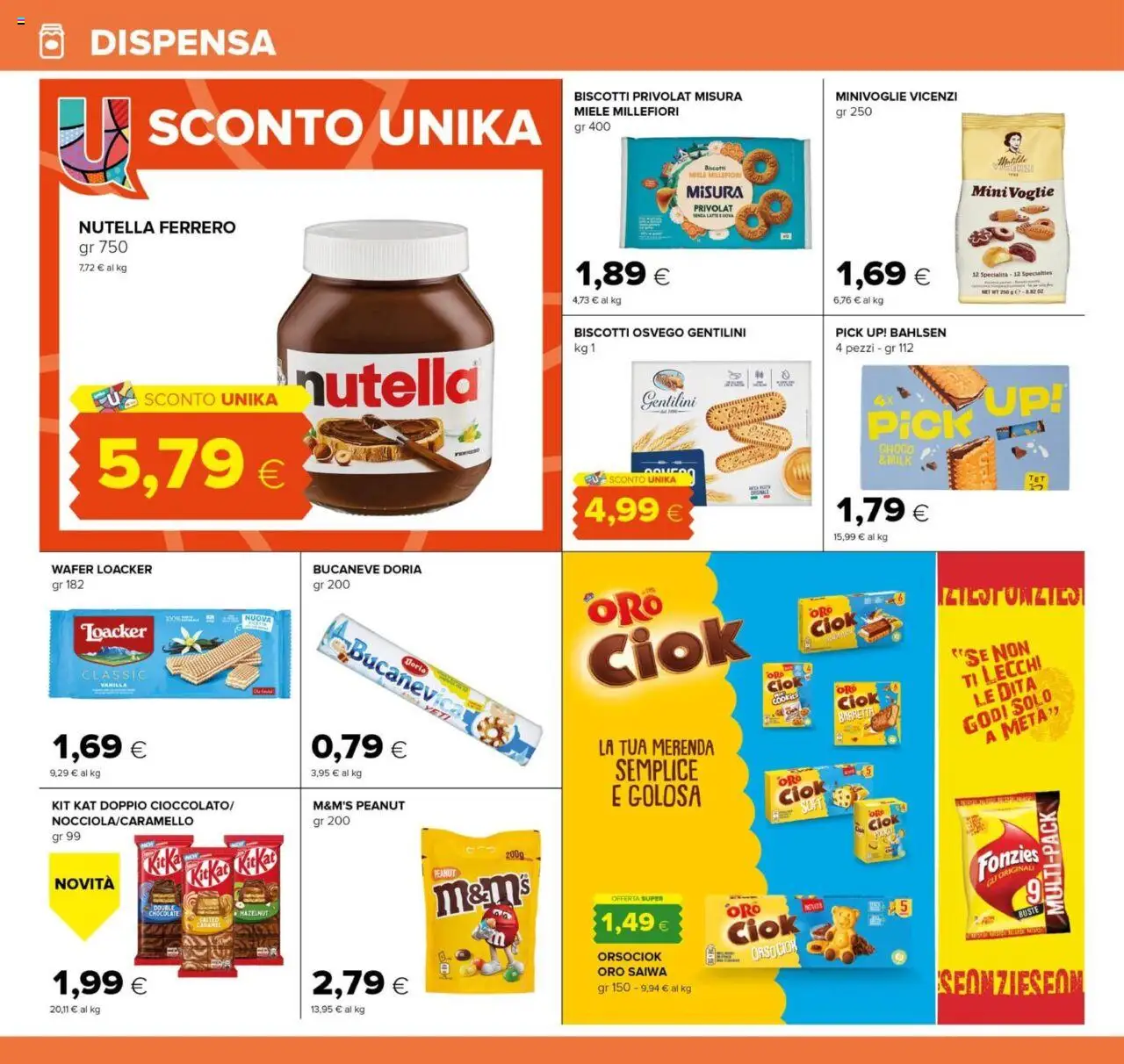 Volantino Oasi del 13.09.2025 | Pagina: 18 | Prodotti: Biscotti, Nutella, Barretta, Miele