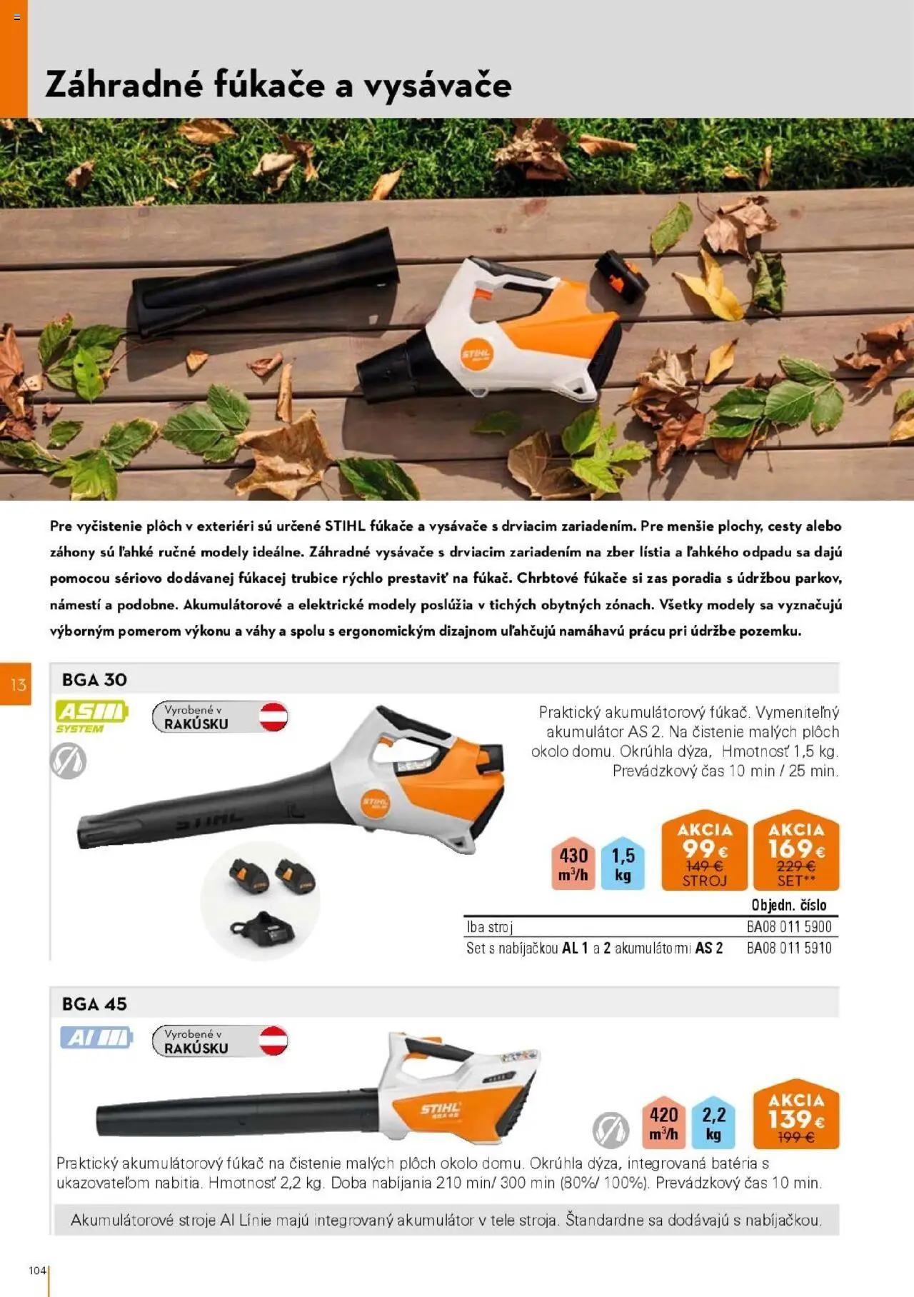 Nové STIHL akcie – leták je platný od 01.04.2025 | Strana: 104 | Produkty: Vysávače, Akumulátor, Batéria