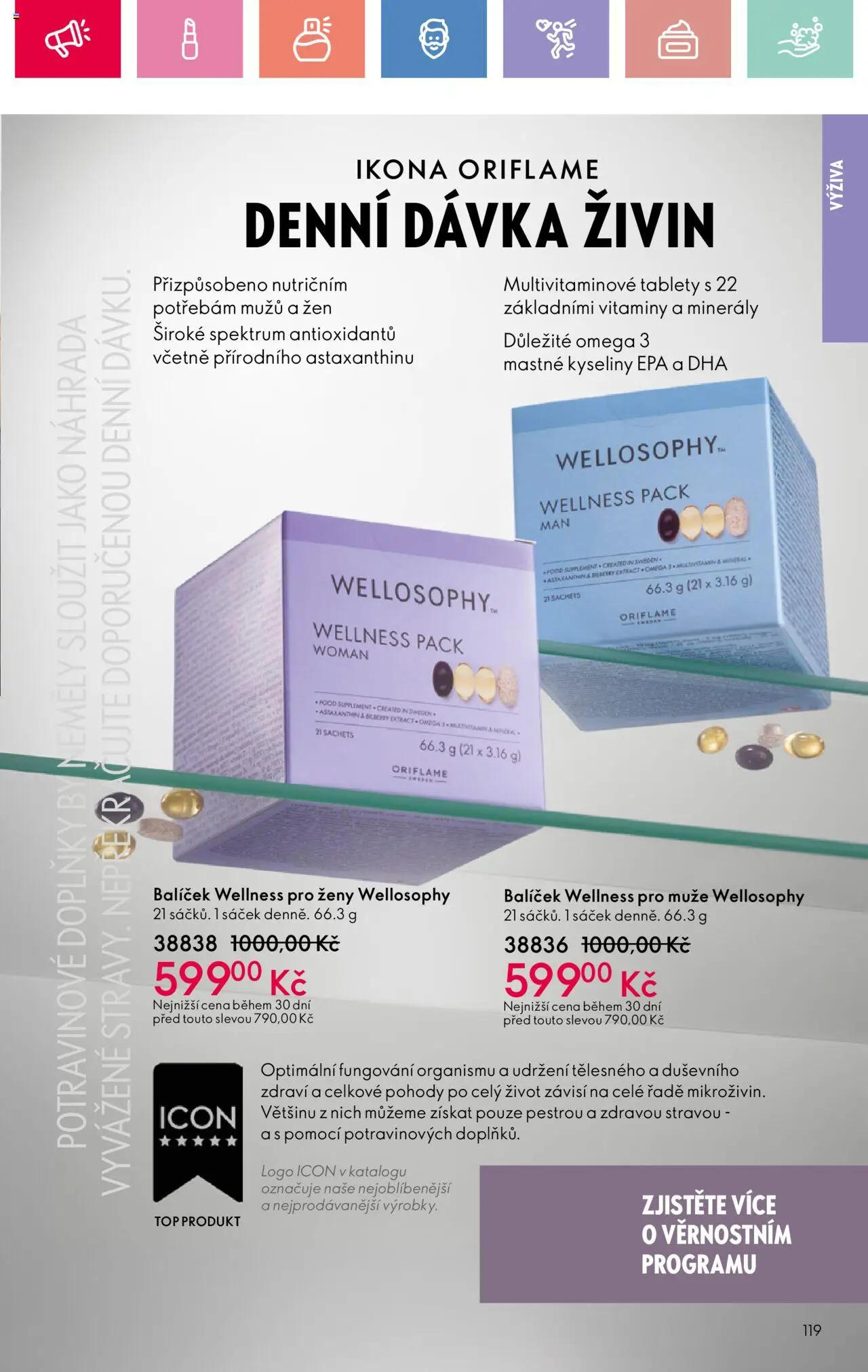Oriflame katalog č.08/2025 od 25.05.2025 | Strana: 119 | Produkty: Omega 3, Minerály, Vitamíny, Sáček