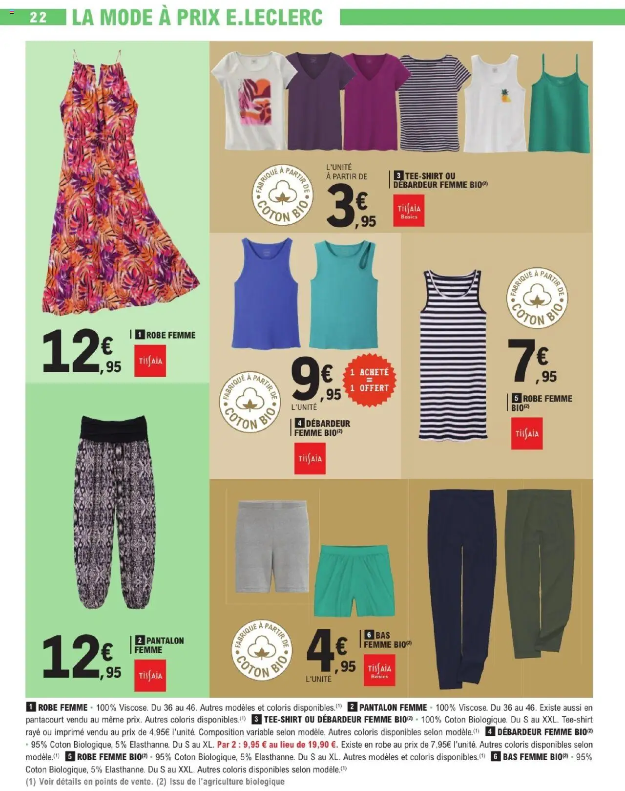  | Page: 22 | Produits: Pantacourt, Coton, Robe femme Tissaia, Pantalon