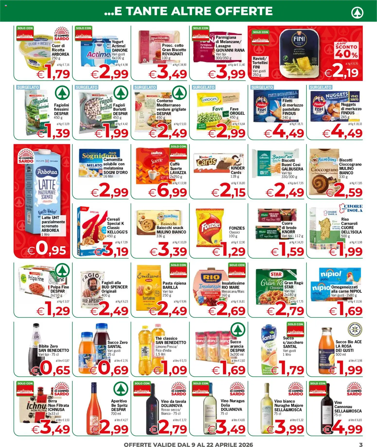 Volantino Despar del 09.04.2026 | Pagina: 3 | Prodotti: Yogurt, Birra, Arancia, Melanzane