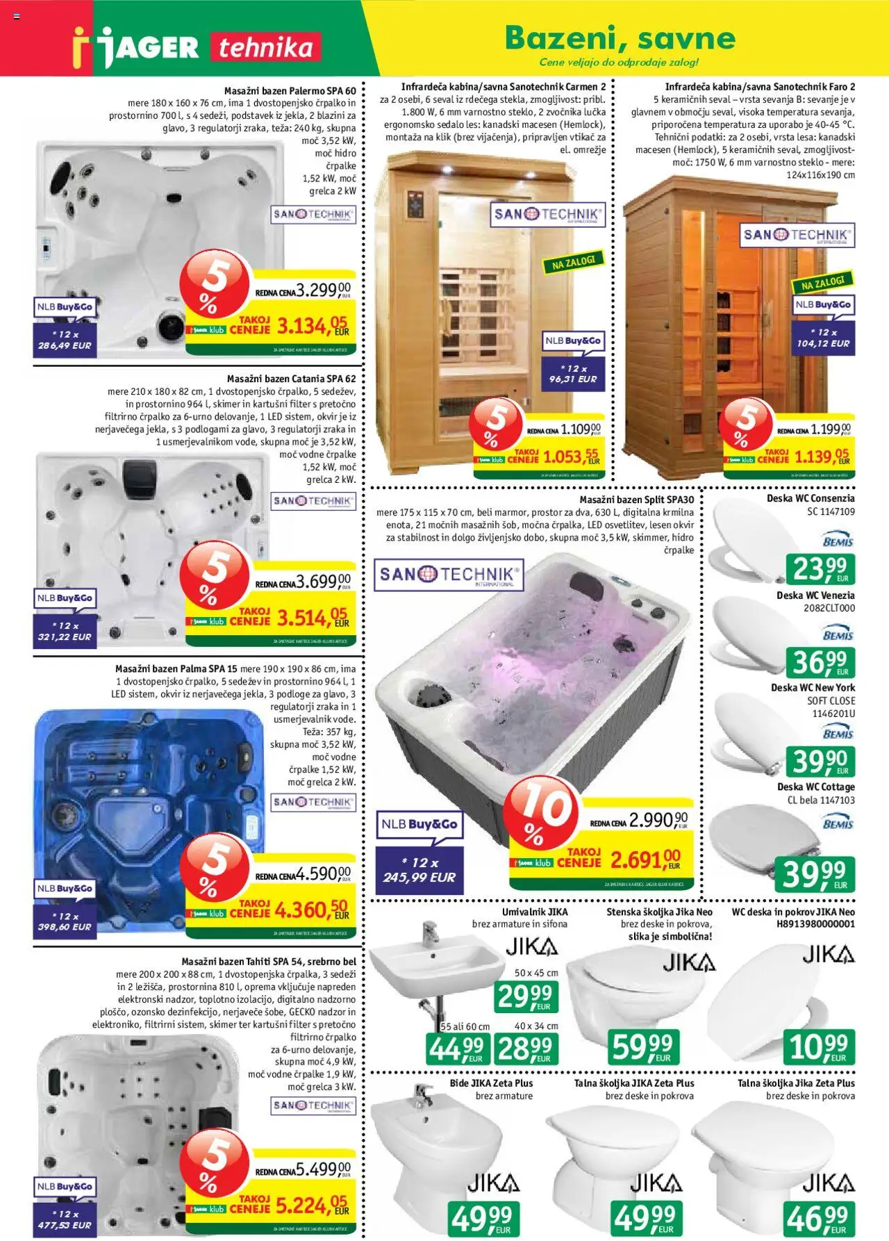Jager katalog tehnika │ velja od 06.08.2025 | Stran: 11 | Izdelki: Bazen, Teza, Masažni bazen, WC deska