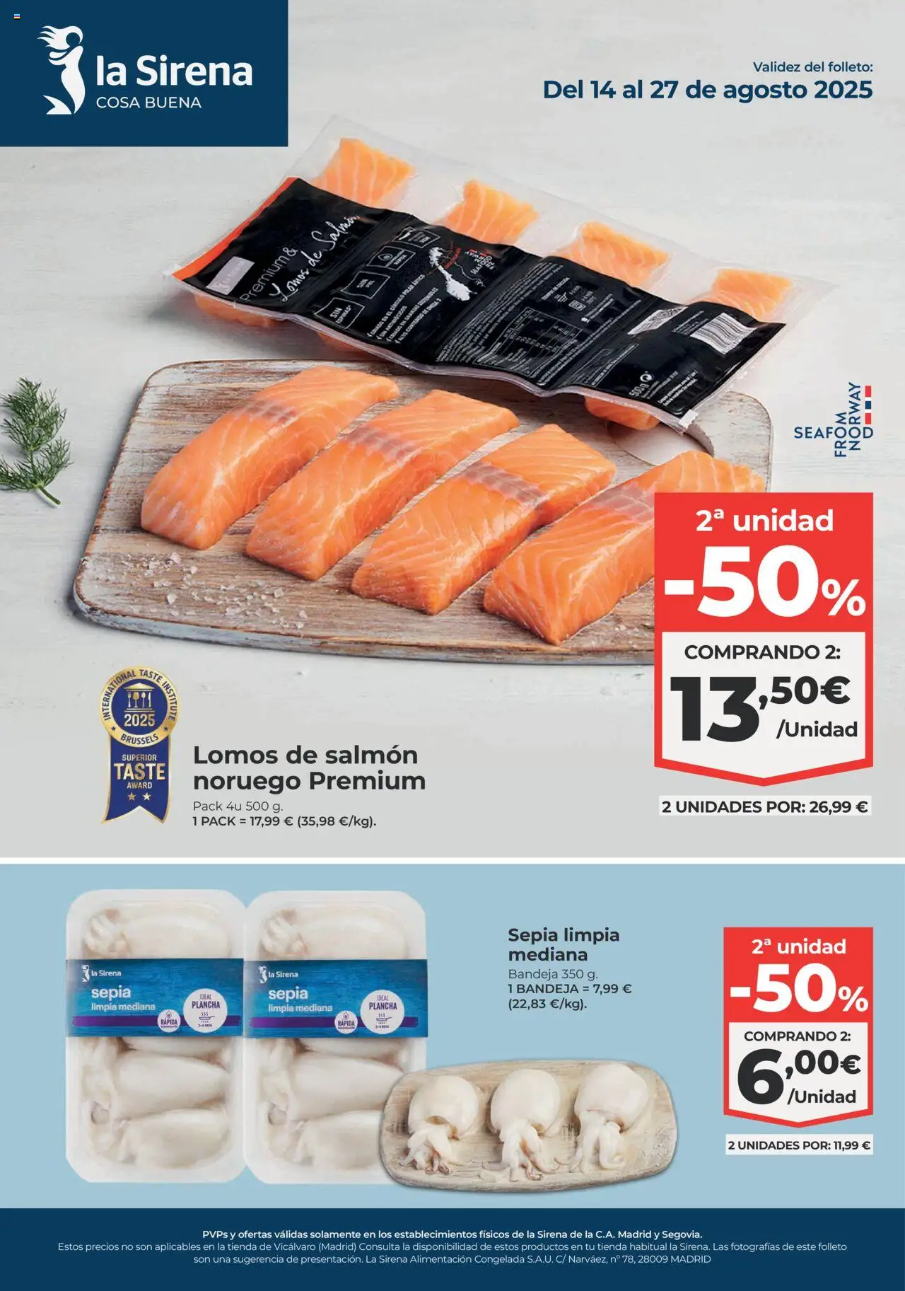 La Sirena folleto │ válido desde el 14.08.2025 | Página: 1 | Productos: Plancha, Bandeja