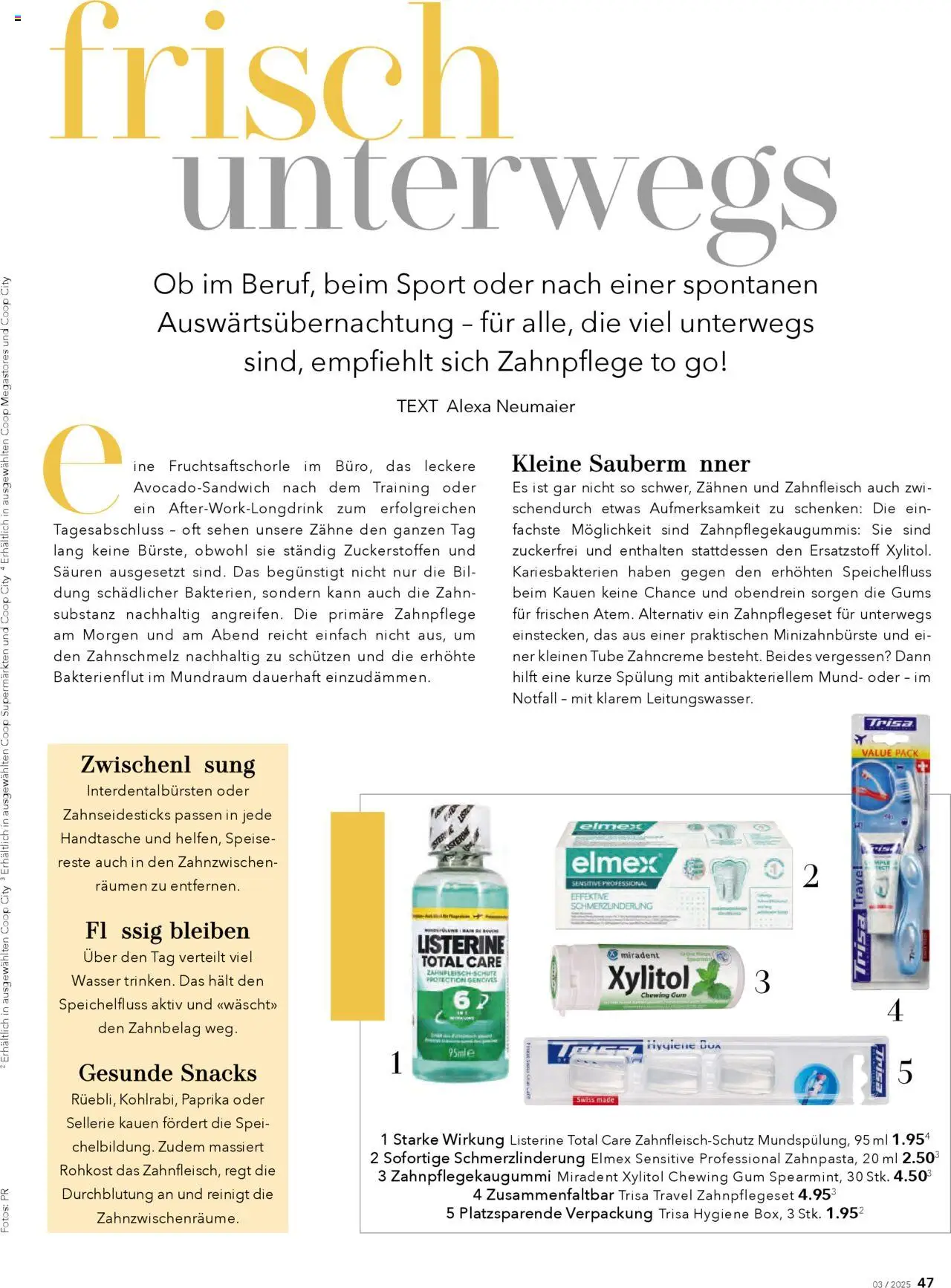 Coop Aktionen Beauty & Life ab 05.06.2025 | Seite: 47 | Produkte: Box, Handtasche, Sehen, Spülung