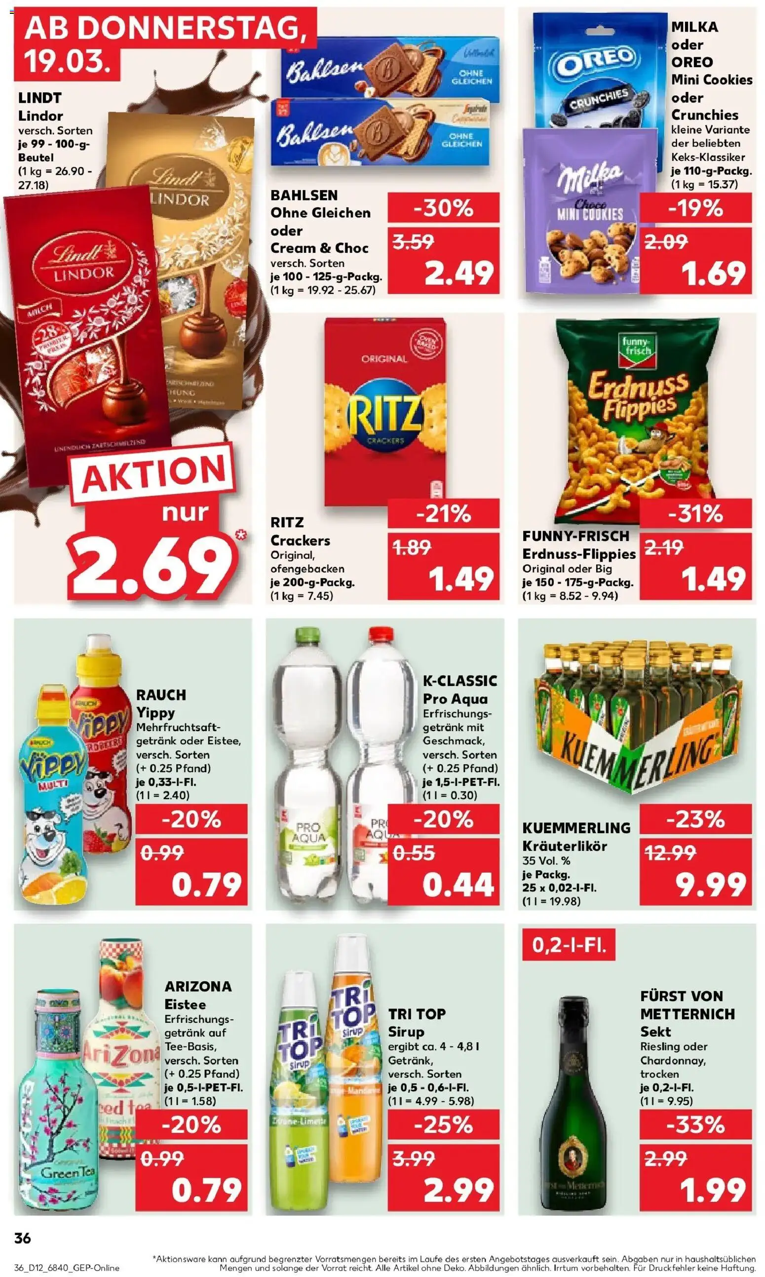 Kaufland Prospekt Goslar	 – gültig ab 19.03.2026 | Seite: 44 | Produkte: Top, Sekt, Milka, Kuemmerling