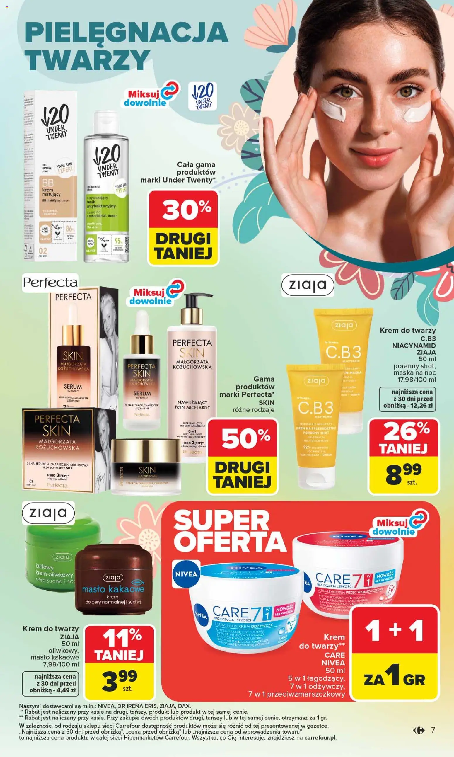 Carrefour gazetka - Wiosna Inspiruje od 02.03.2026 | Strona: 7 | Produkty: Toner, Masło, Maska, Krem do twarzy