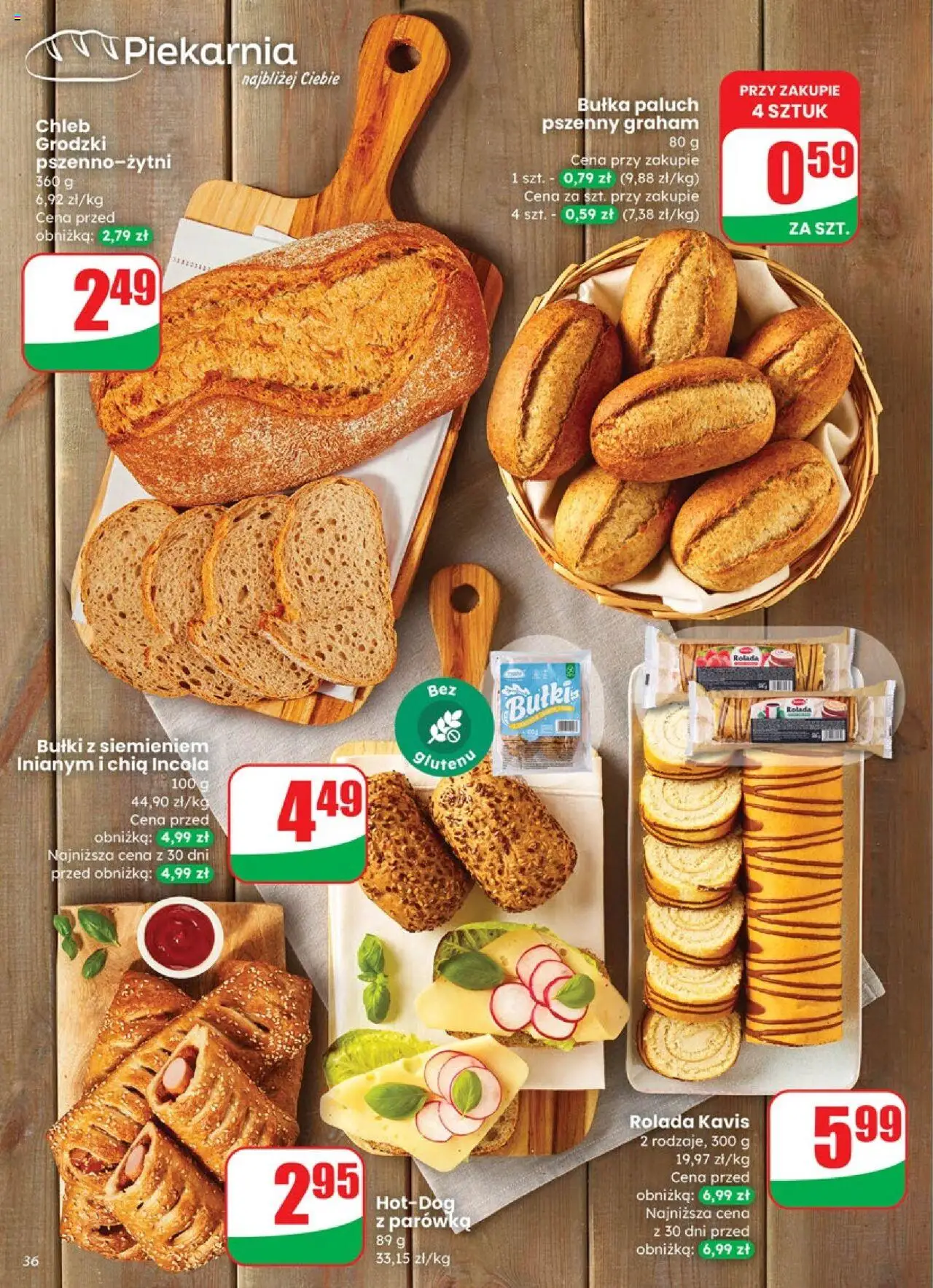 Dino Gazetka od 01.10.2025 | Strona: 36 | Produkty: Rolada, Piekarnia, Bułka, Chleb