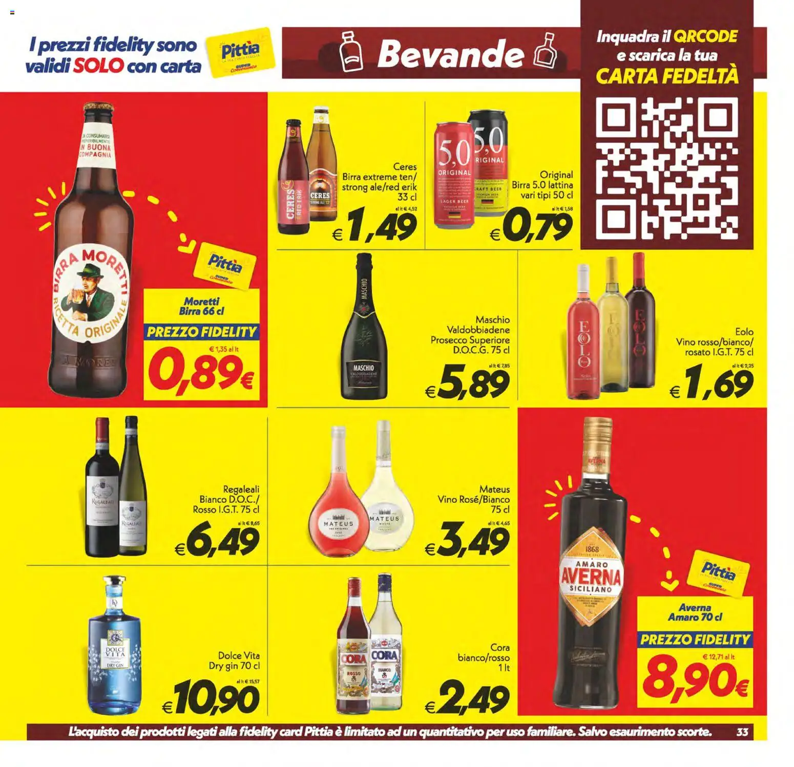 Volantino SuperConveniente del 27.11.2025 | Pagina: 33 | Prodotti: Gin, Vino, Ceres, Amaro