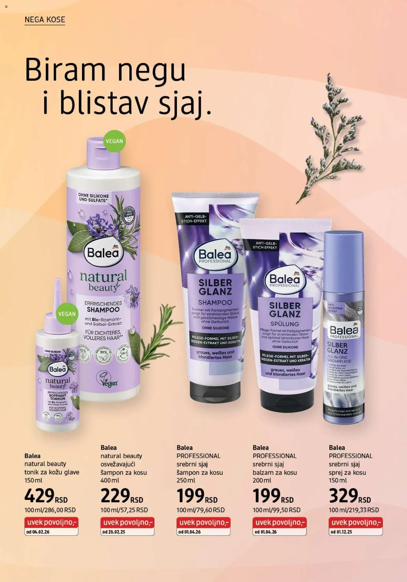 DM Drogerie katalog - važi od 01.05.2026 | Strana: 14 | Proizvode: Šampon, Balzam, Balzam za kosu, Tonik