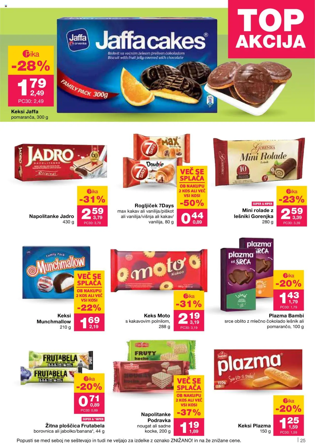 Mercator katalog │ velja od 26.06.2025 | Stran: 25 | Izdelki: Napolitanke, Keksi, Kos, Kakav