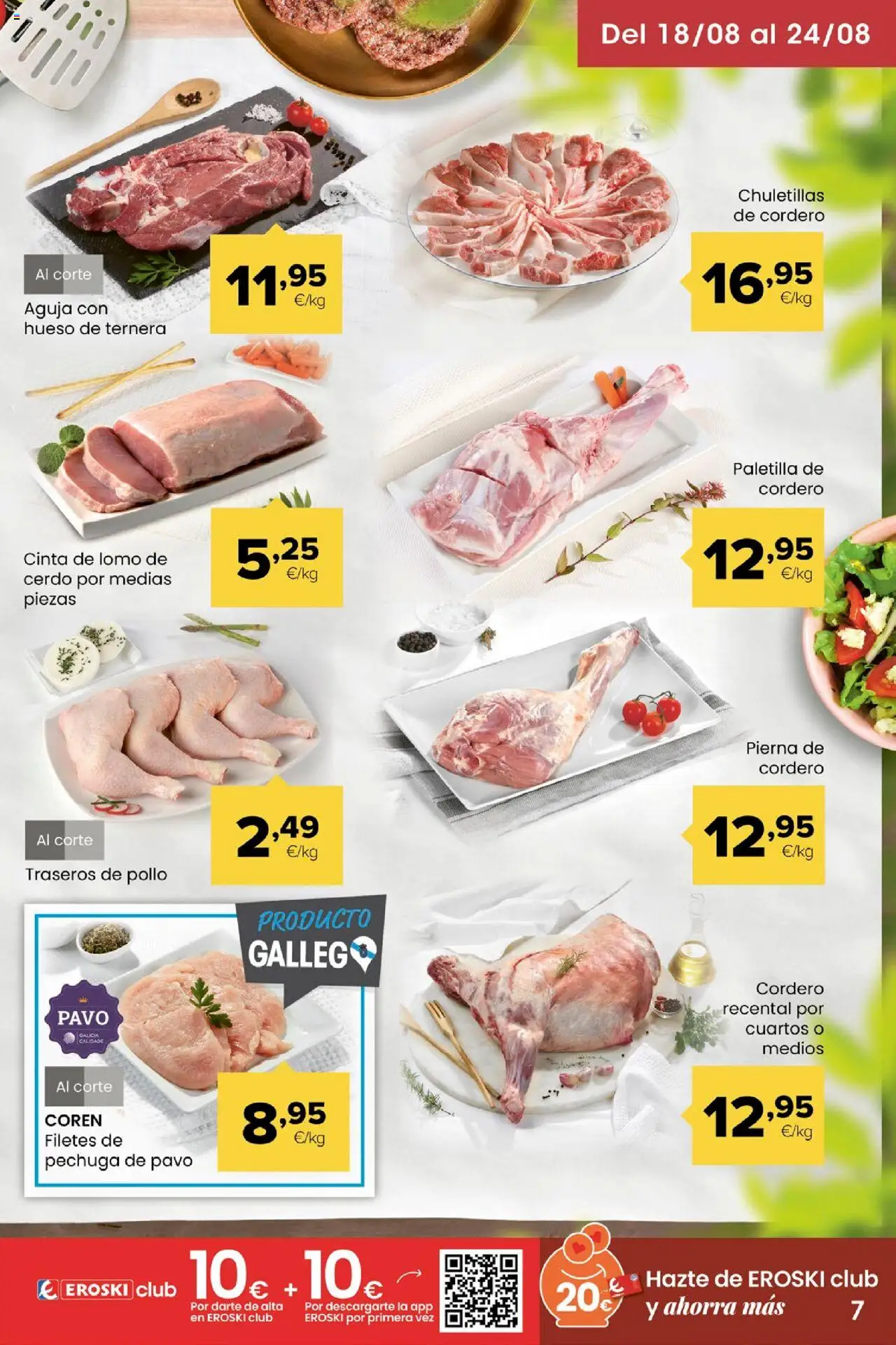 Eroski - Miramos por ti │ válido desde el 14.08.2025 | Página: 7 | Productos: Medias, Cerdo, Φίλτρο καφέ