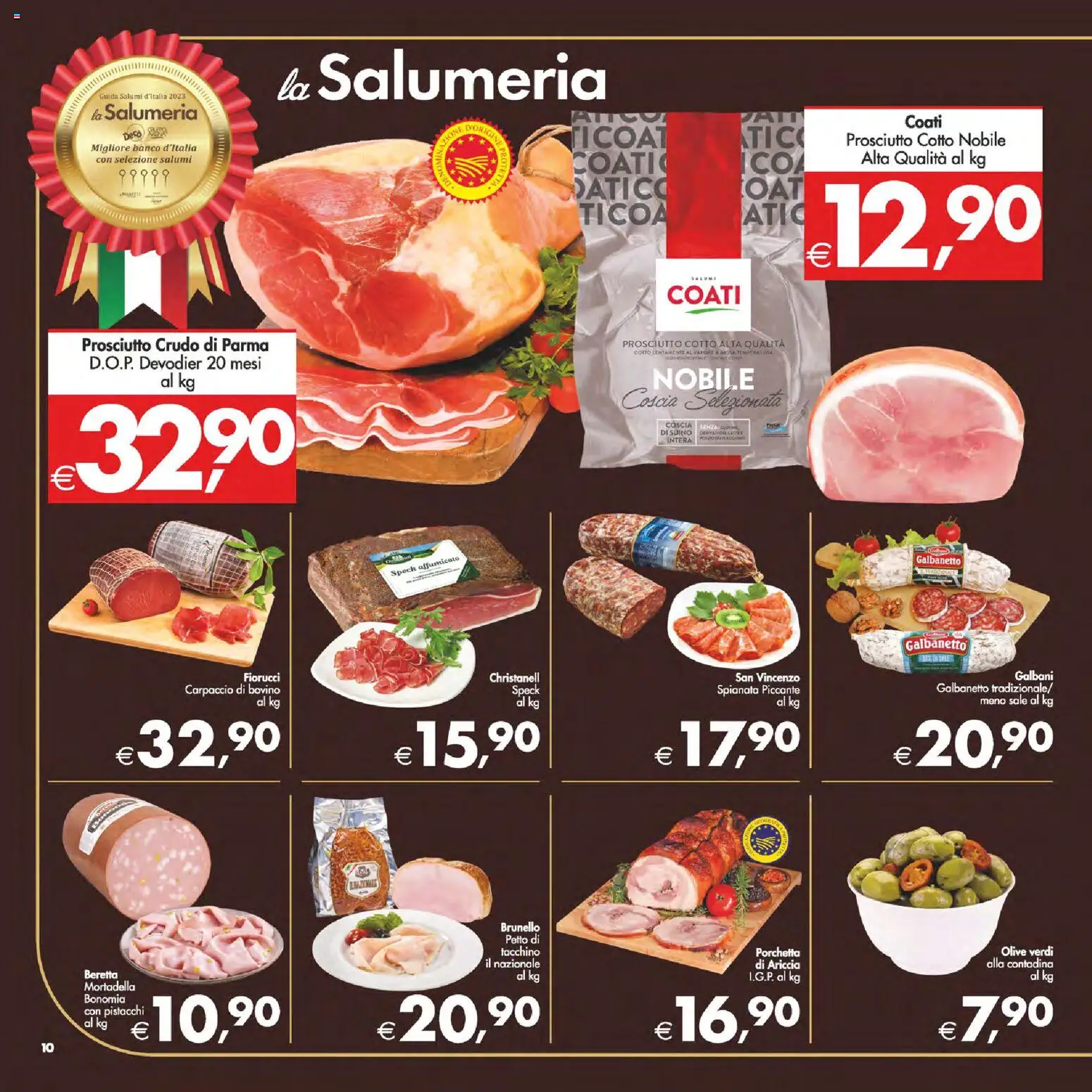 Volantino Decò del 24.10.2025 | Pagina: 10 | Prodotti: Prosciutto Crudo, Porchetta, Sale, Suino