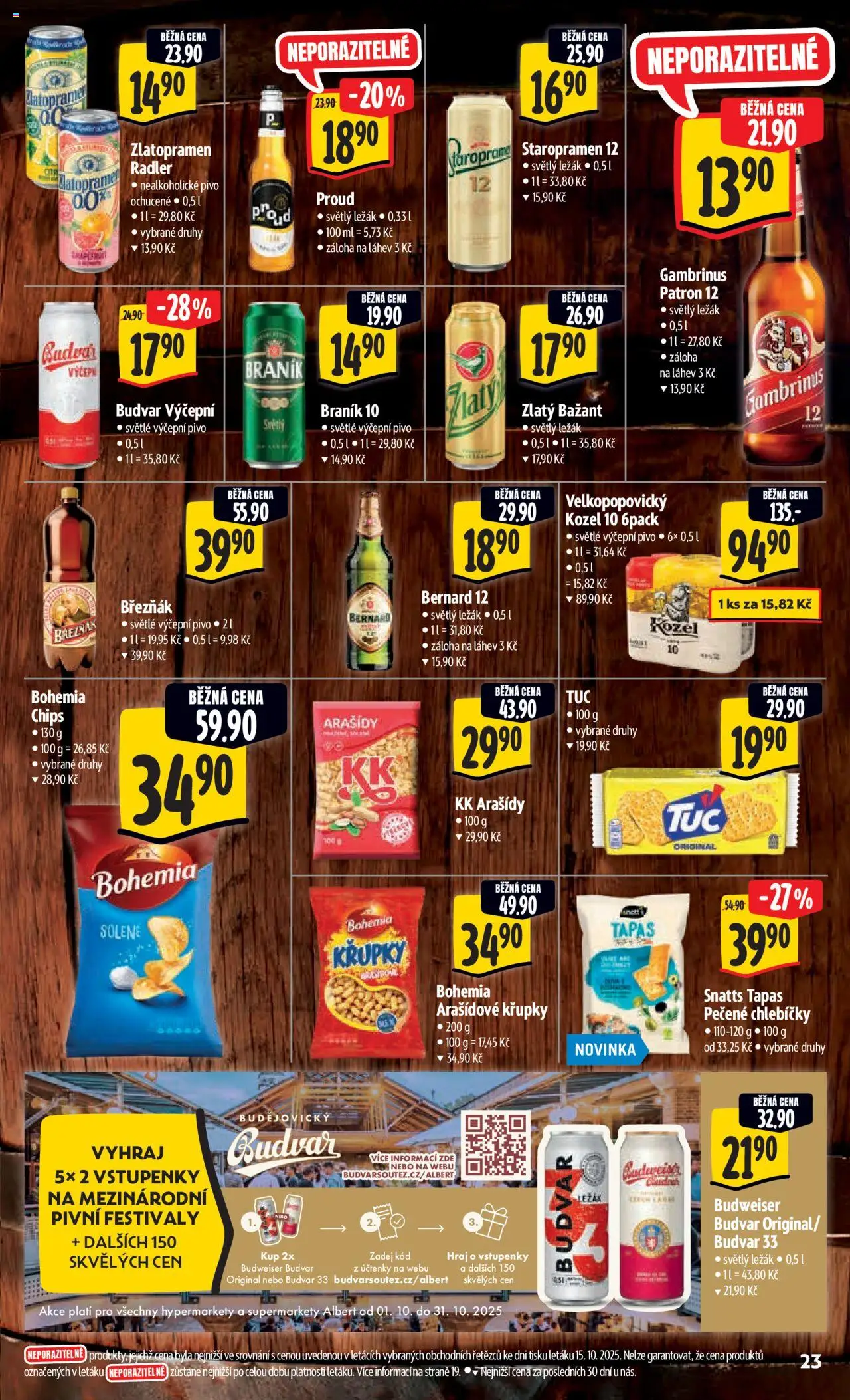 Albert leták - Hypermarket od 22.10.2025 | Strana: 32 | Produkty: Staropramen, Kozel 10, Braník, Gambrinus