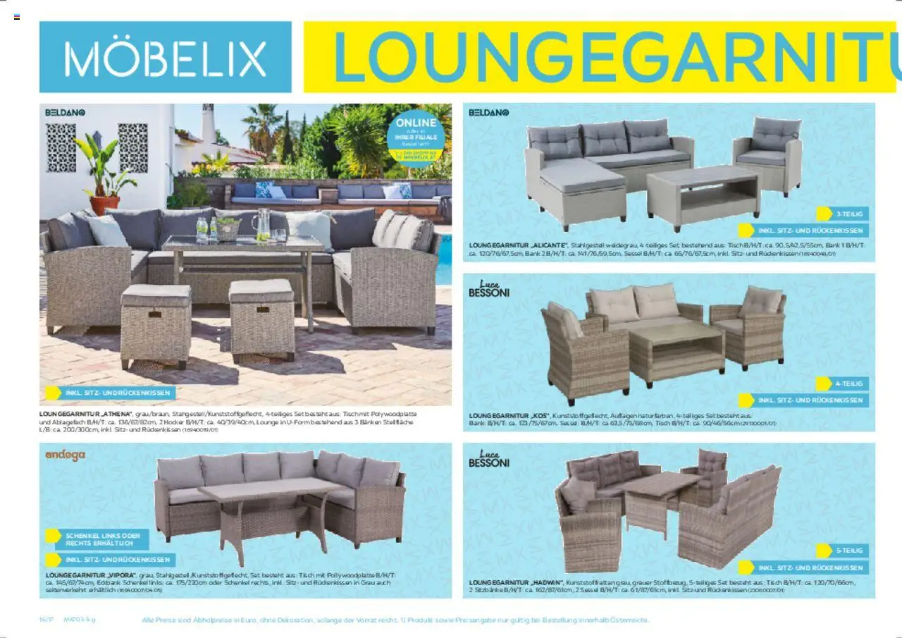 Möbelix Gartenmöbelprospekt gültig ab 10.03.2025 | Seite: 16 | Produkte: Sessel, Tisch