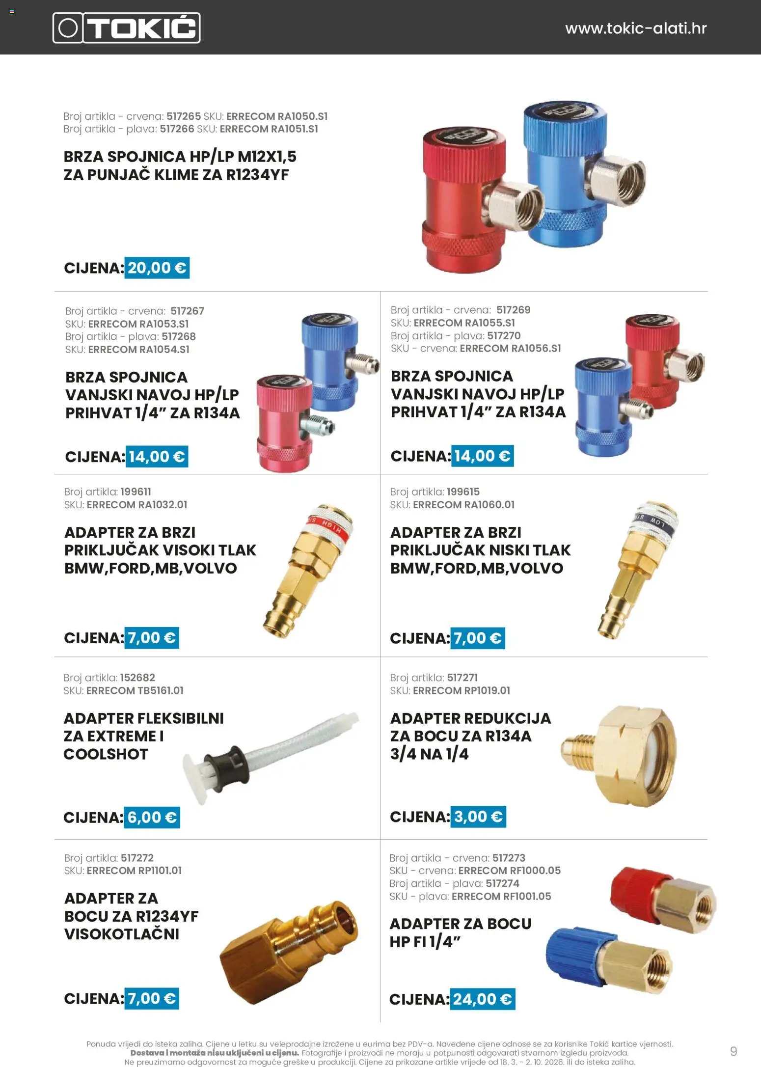 Tokić katalog | vrijedi od 18.03.2026 | Stranica: 9 | Proizvodi: Adapter