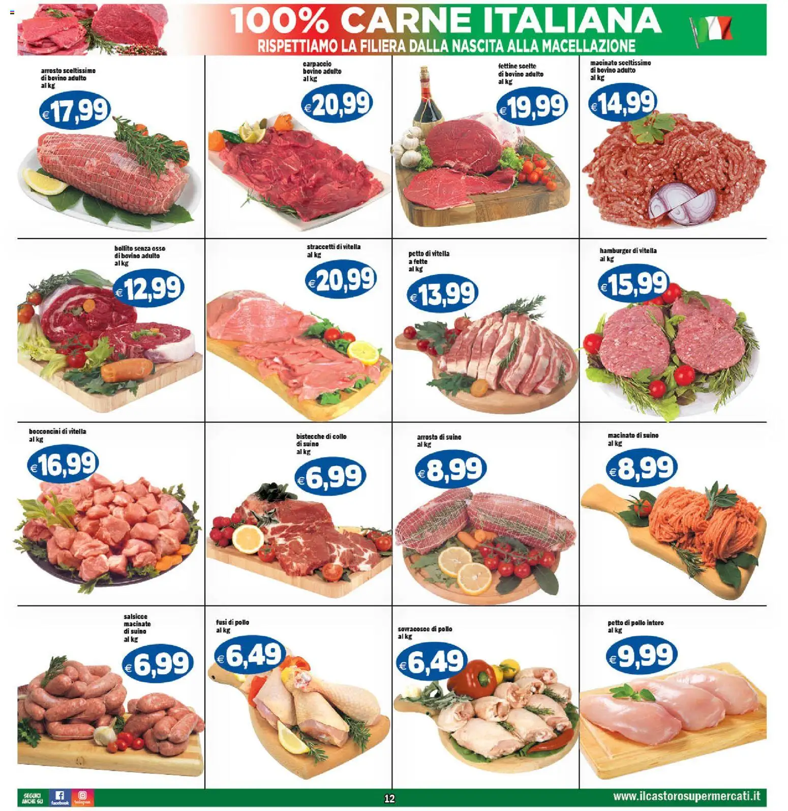 Volantino Il Castoro del 27.03.2026 | Pagina: 12 | Prodotti: Bovino, Petto di Pollo, Arrosto, Pollo