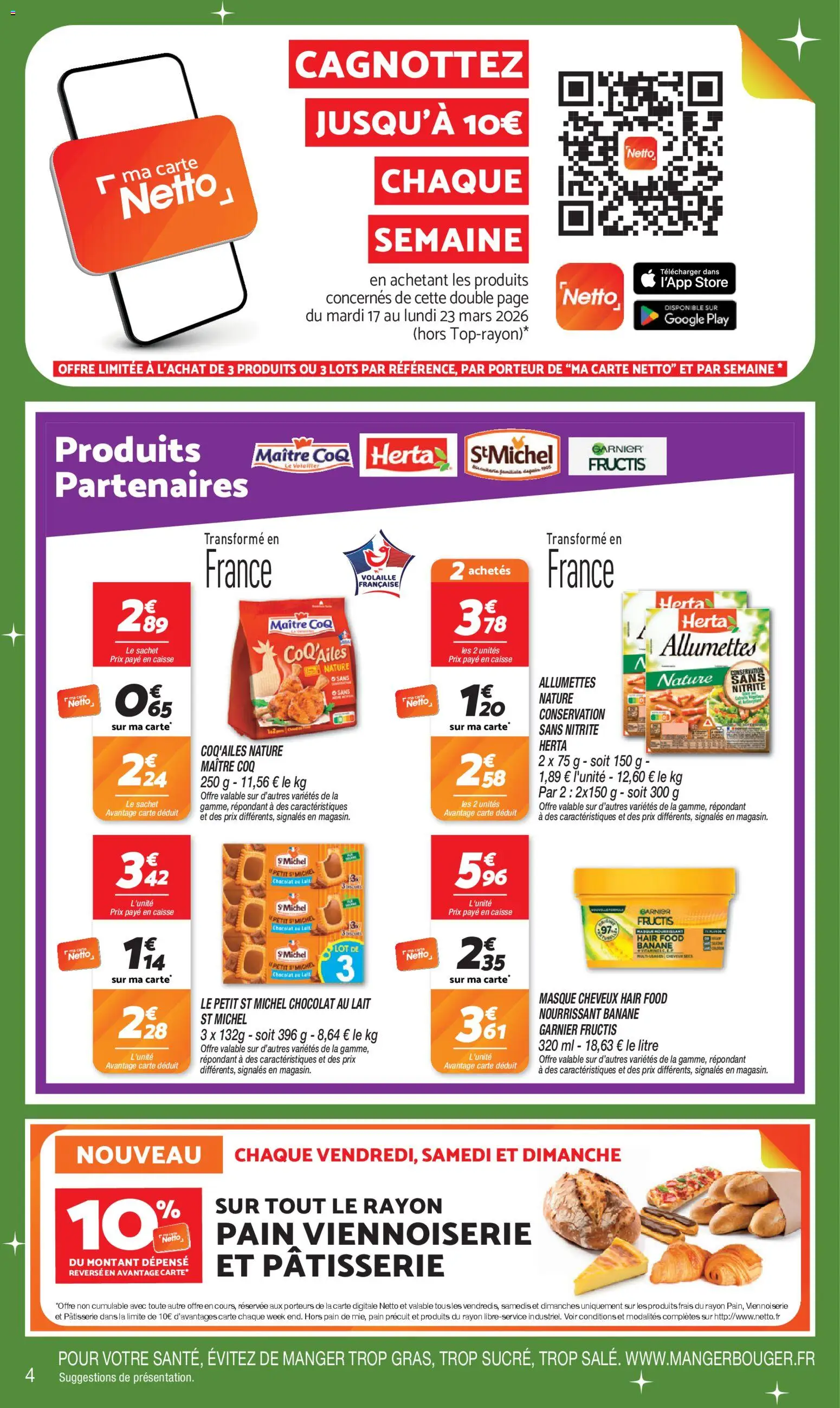 {H1} | Page: 4 | Produits: Masque, Store, Pain, Chocolat