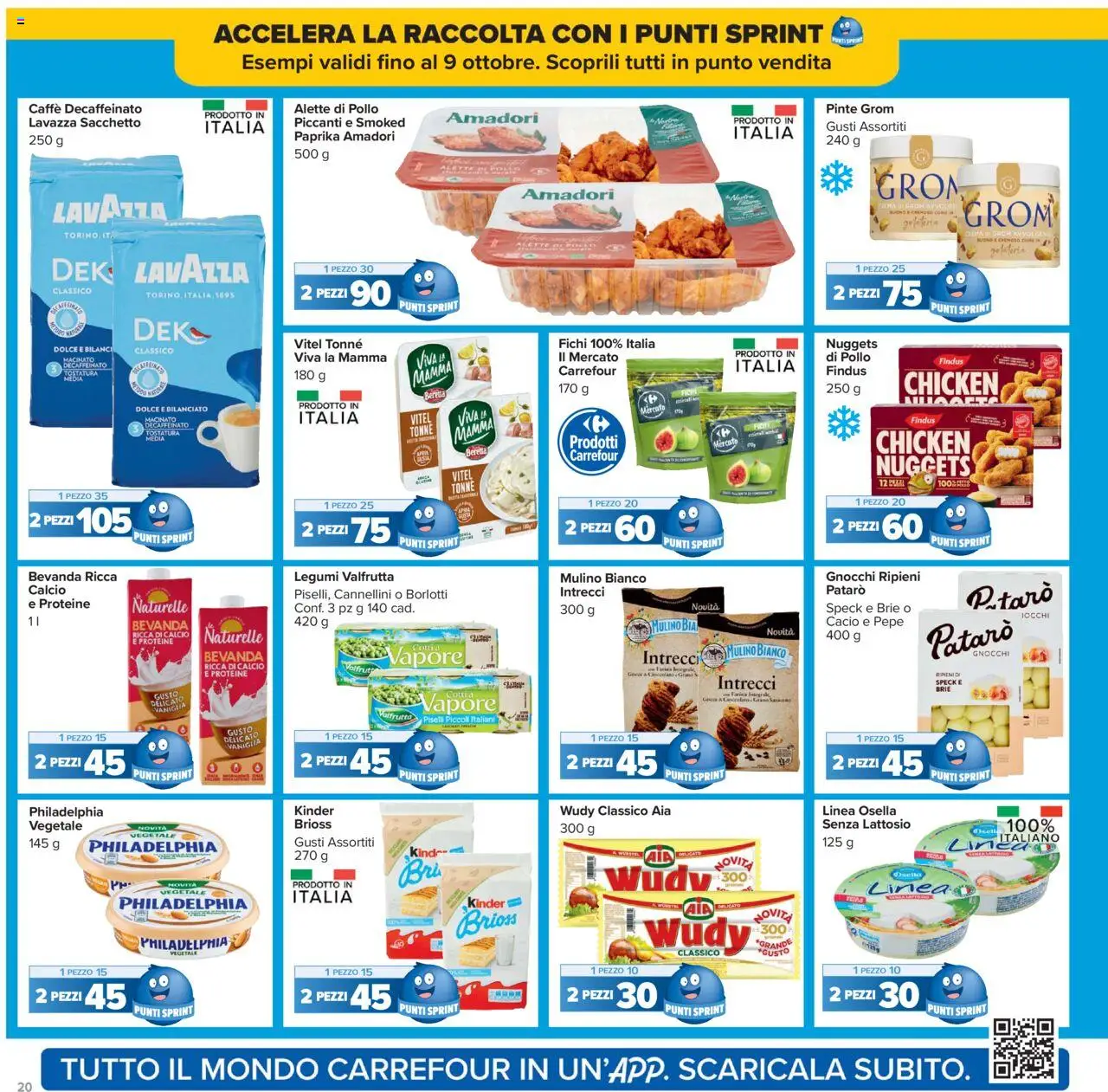 Volantino Carrefour del 15.09.2025 | Pagina: 20 | Prodotti: Legumi, Crema, Caffè, Nuggets