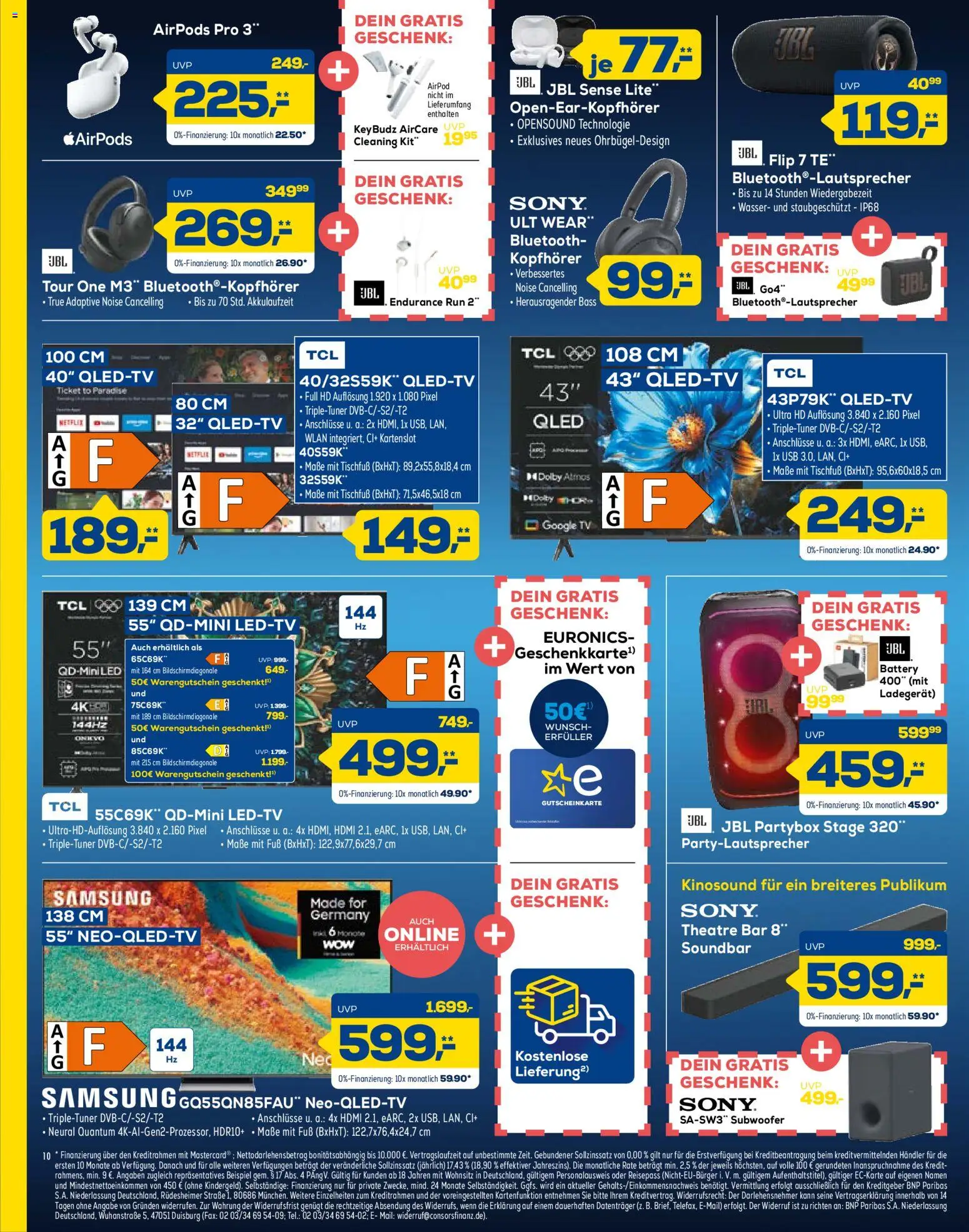 Euronics Prospekt 	 – gültig ab 04.04.2026 | Seite: 10 | Produkte: USB, Airpods, Samsung, Wasser