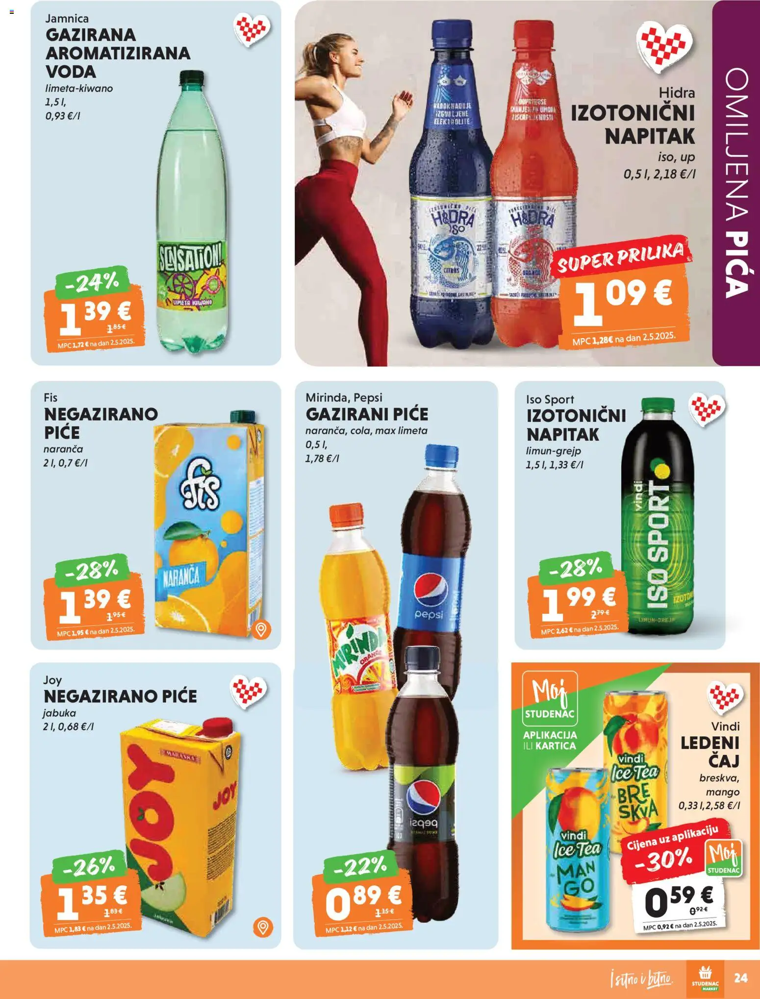 Studenac katalog | vrijedi od 15.04.2026 | Stranica: 25 | Proizvodi: Pica, Pepsi, Voda, Mango