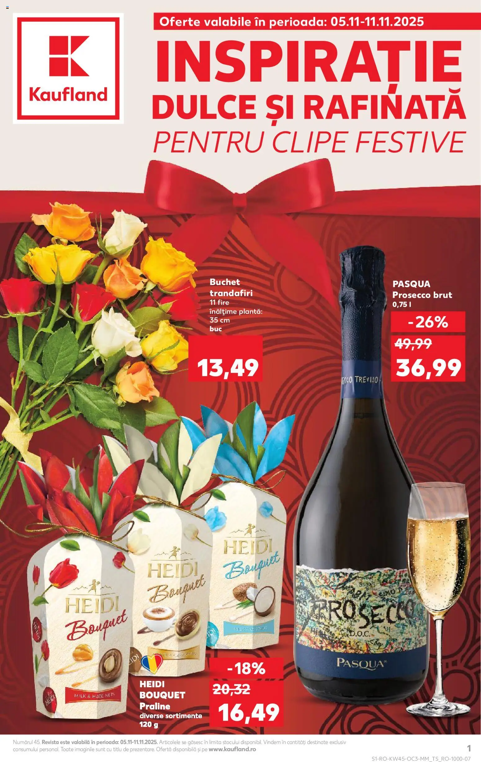 Noul catalog Kaufland – valabil de la 05.11.2025 | Pagină: 1 | Produse: Praline, Prosecco