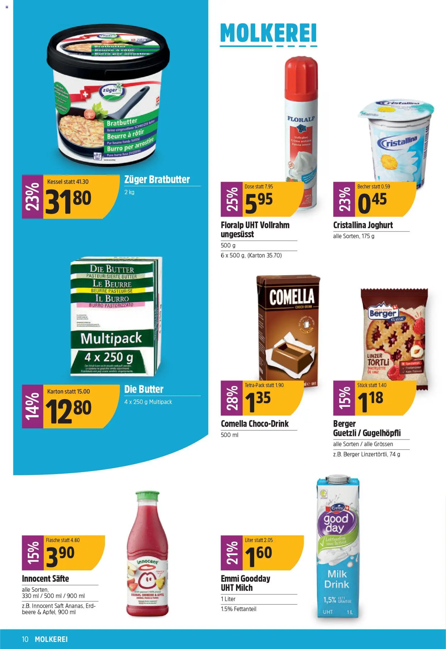 TopCC Aktionen – gültig ab 12.01.2026 | Seite: 10 | Produkte: Butter, Joghurt, Saft, Kessel