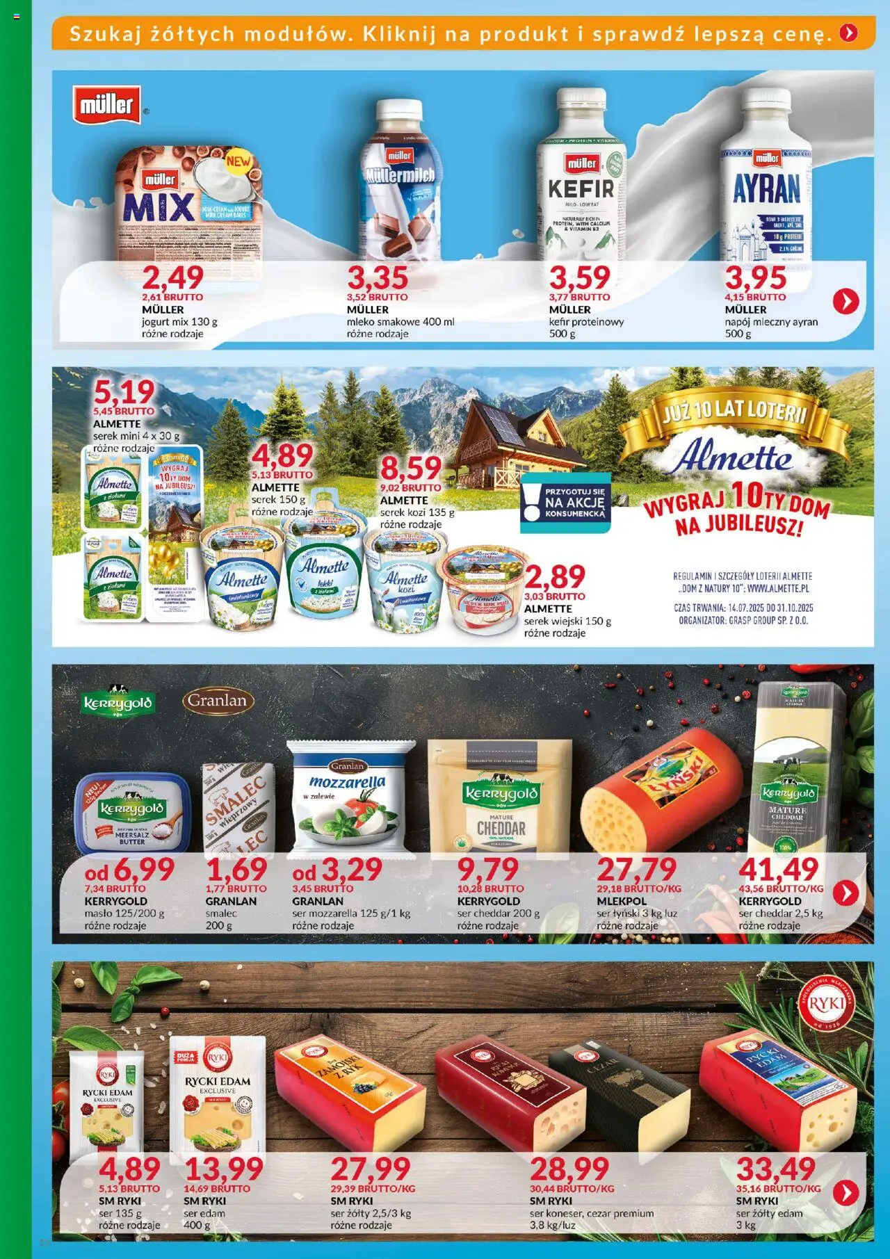 Eurocash Gazetka - Katalog Artykułów Spożywczych od 21.09.2025 | Strona: 13 | Produkty: Serek, Serek wiejski, Masło, Mozzarella