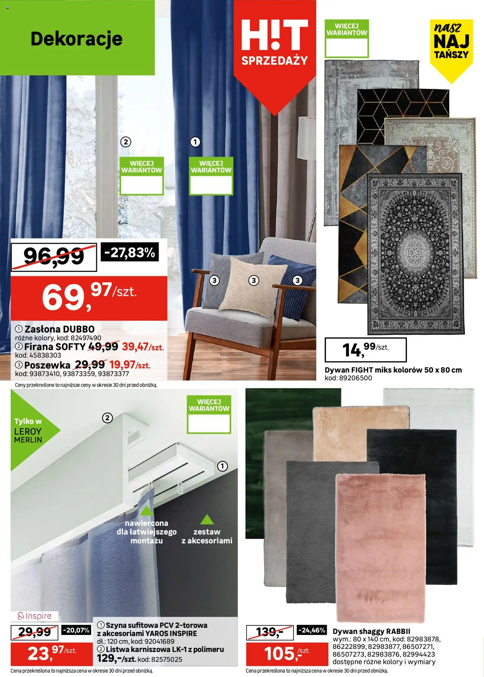 Leroy Merlin Gazetka od 30.12.2025 | Strona: 18 | Produkty: Dywan shaggy, Dywan