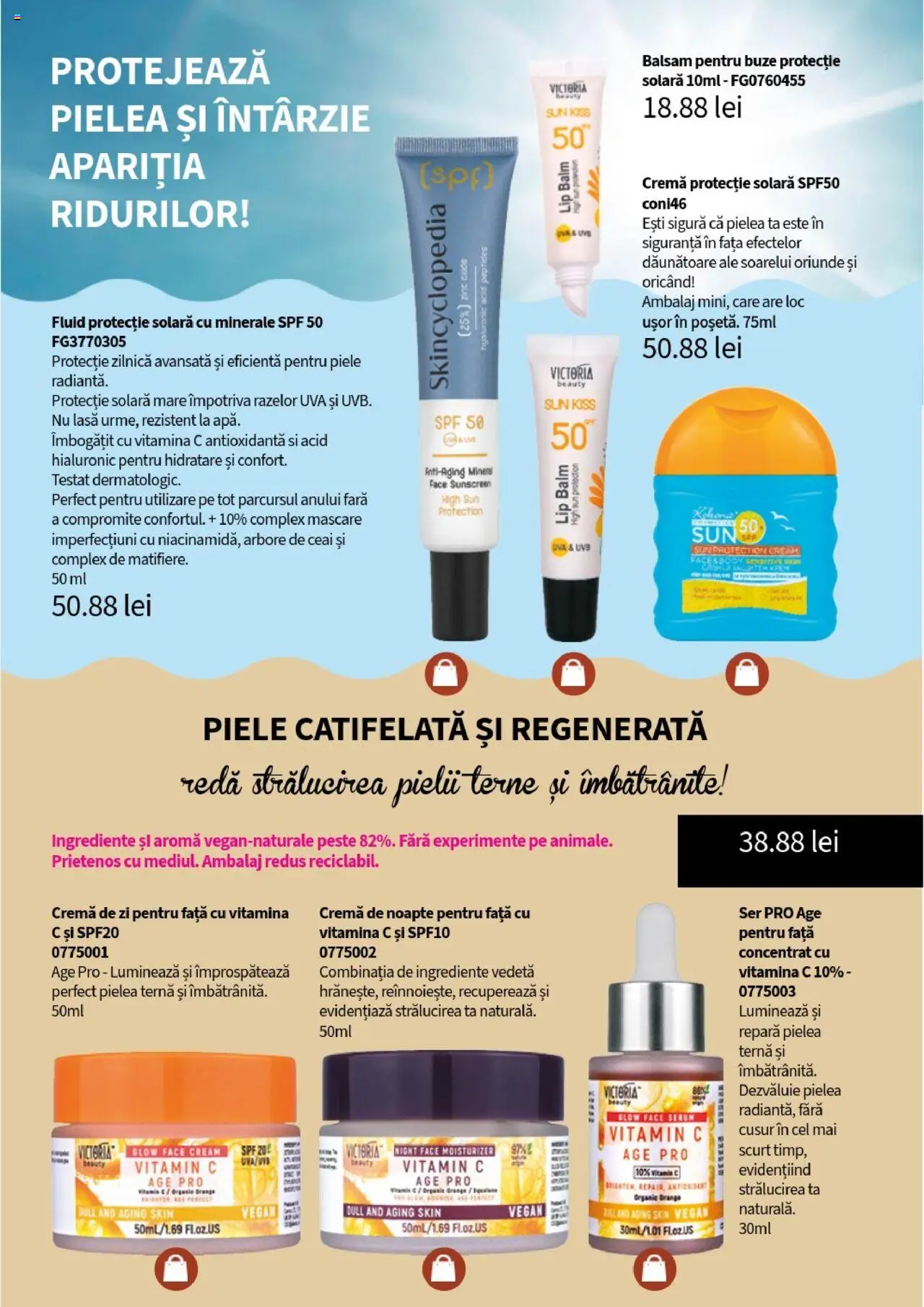 Noul catalog Lady’s – valabil de la 25.09.2025 | Pagină: 62 | Produse: Cremă de noapte, Protecție solară, Ceai, Balsam pentru buze
