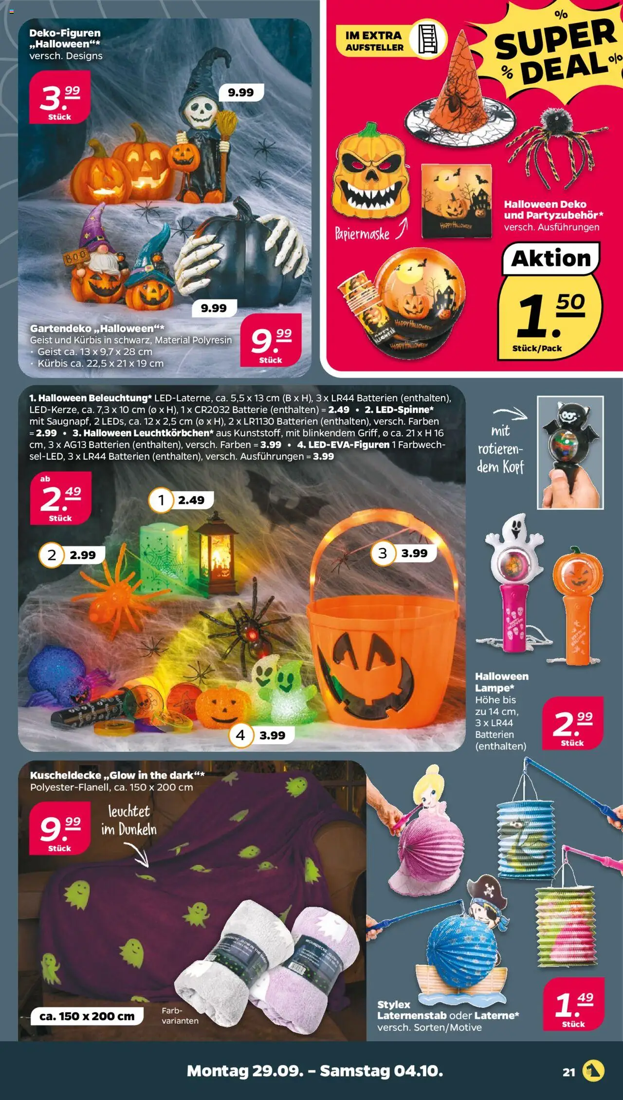 Netto Prospekt 	 – gültig ab 29.09.2025 | Seite: 21 | Produkte: Batterien, Batterie, Kürbis